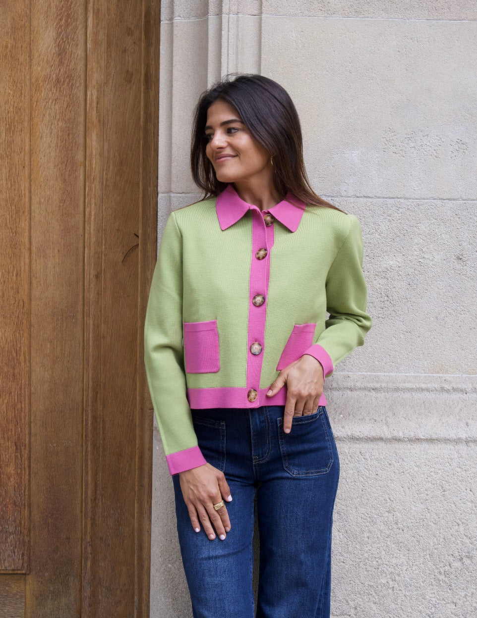 Green Dahlia Cardigan