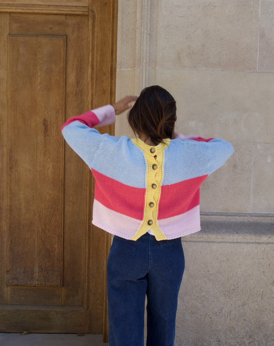 Jana Blue and Pink Sweater