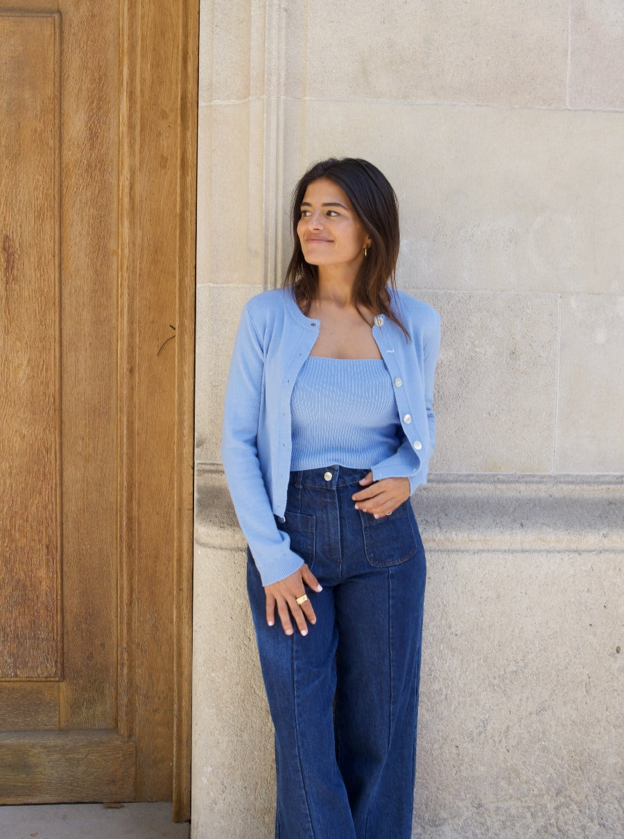 Inés Blue Cardigan