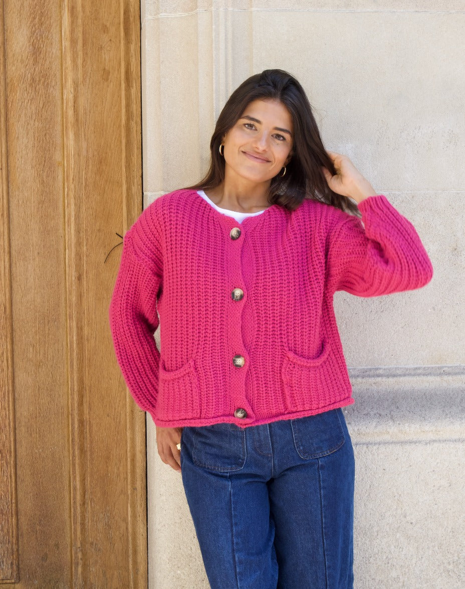 Cloe Fuchsia Cardigan