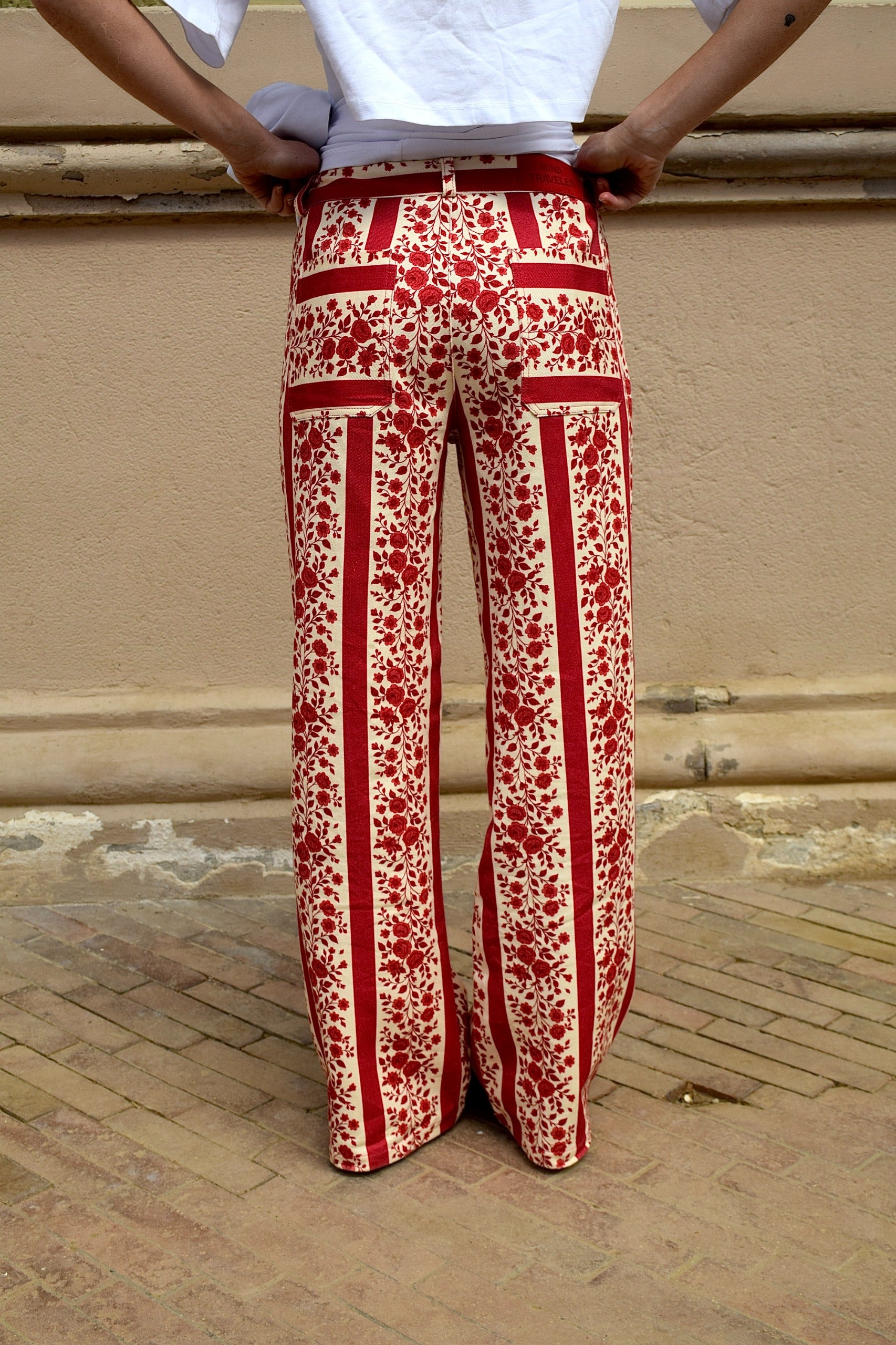 Jeans Valeria Flores Rojo