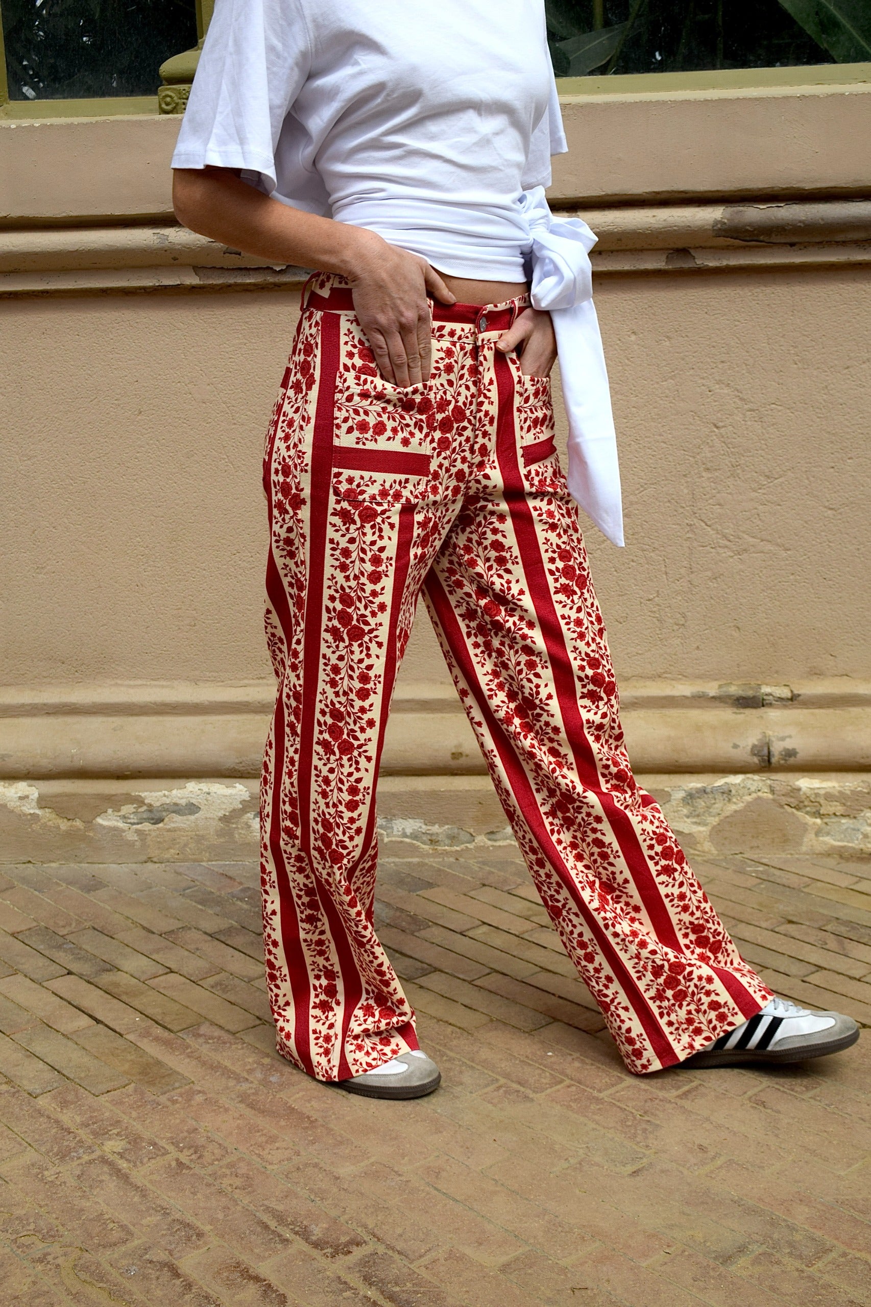 Jeans Valeria Flores Rojo