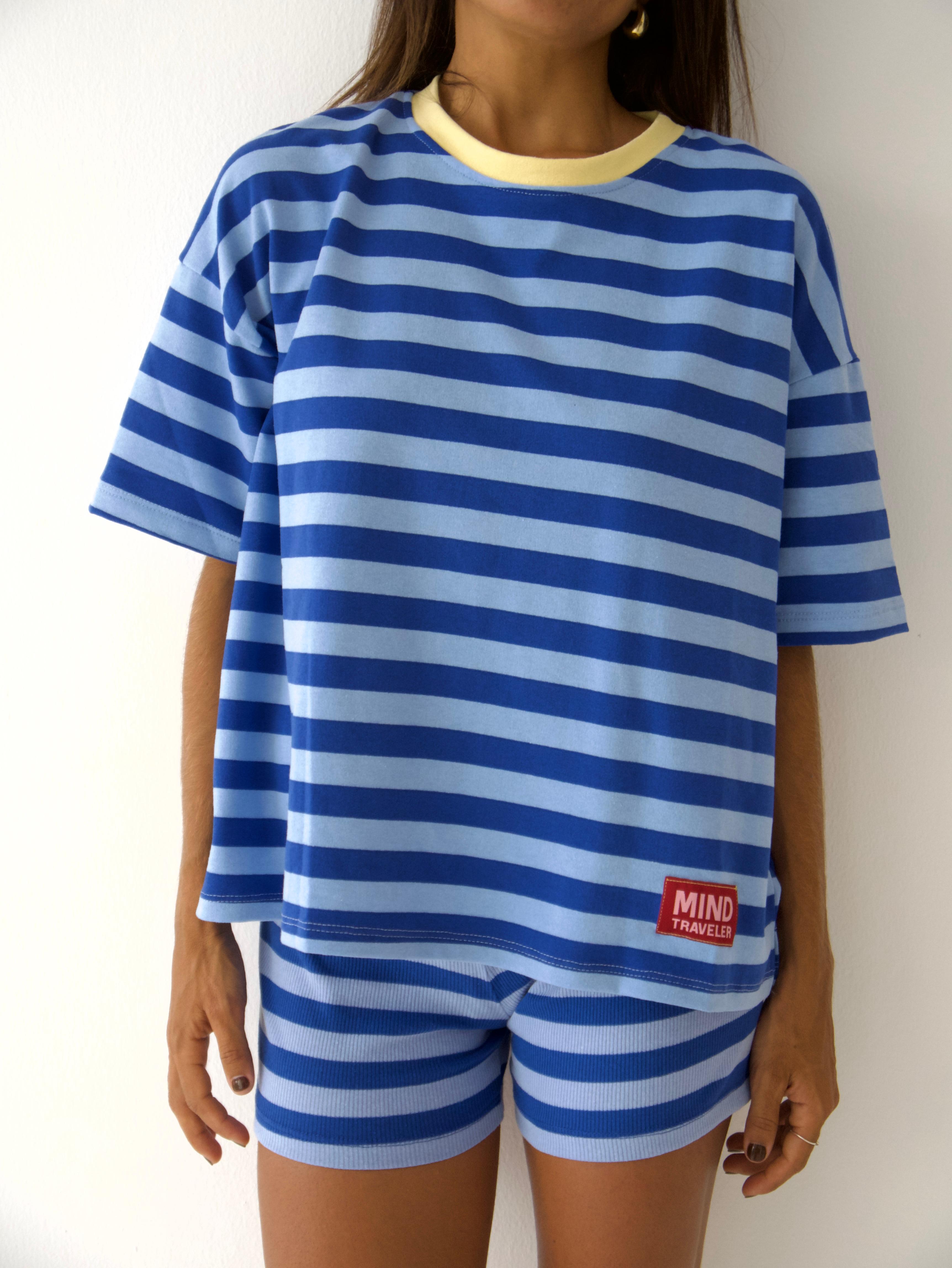 Nunu Light Blue and Blue T-Shirt