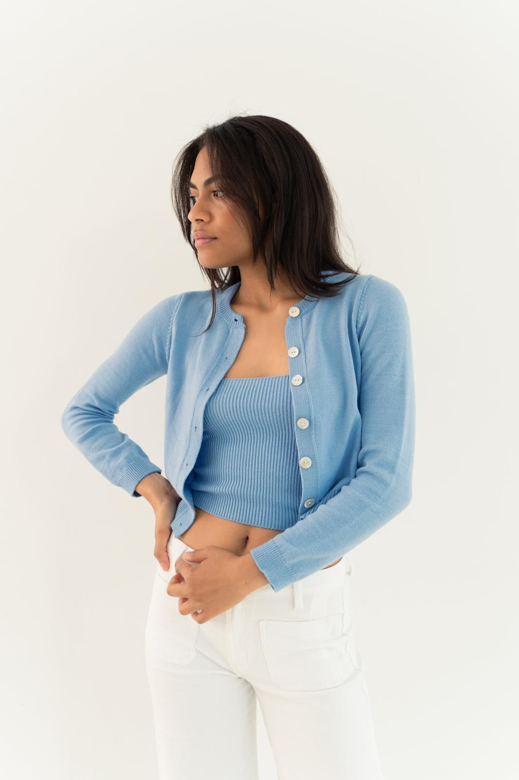 Inés Blue Cardigan