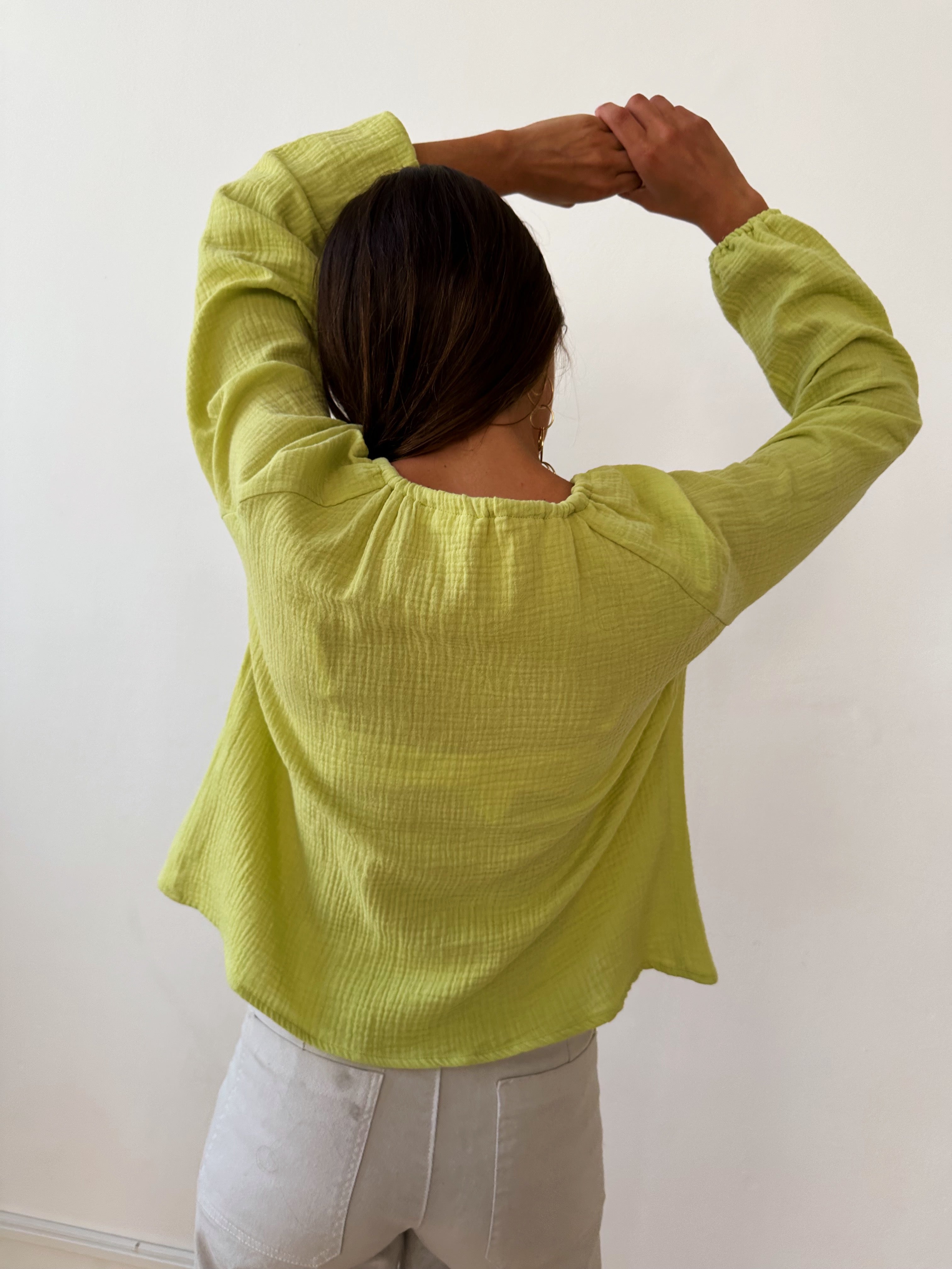 Paula Avocado Blouse