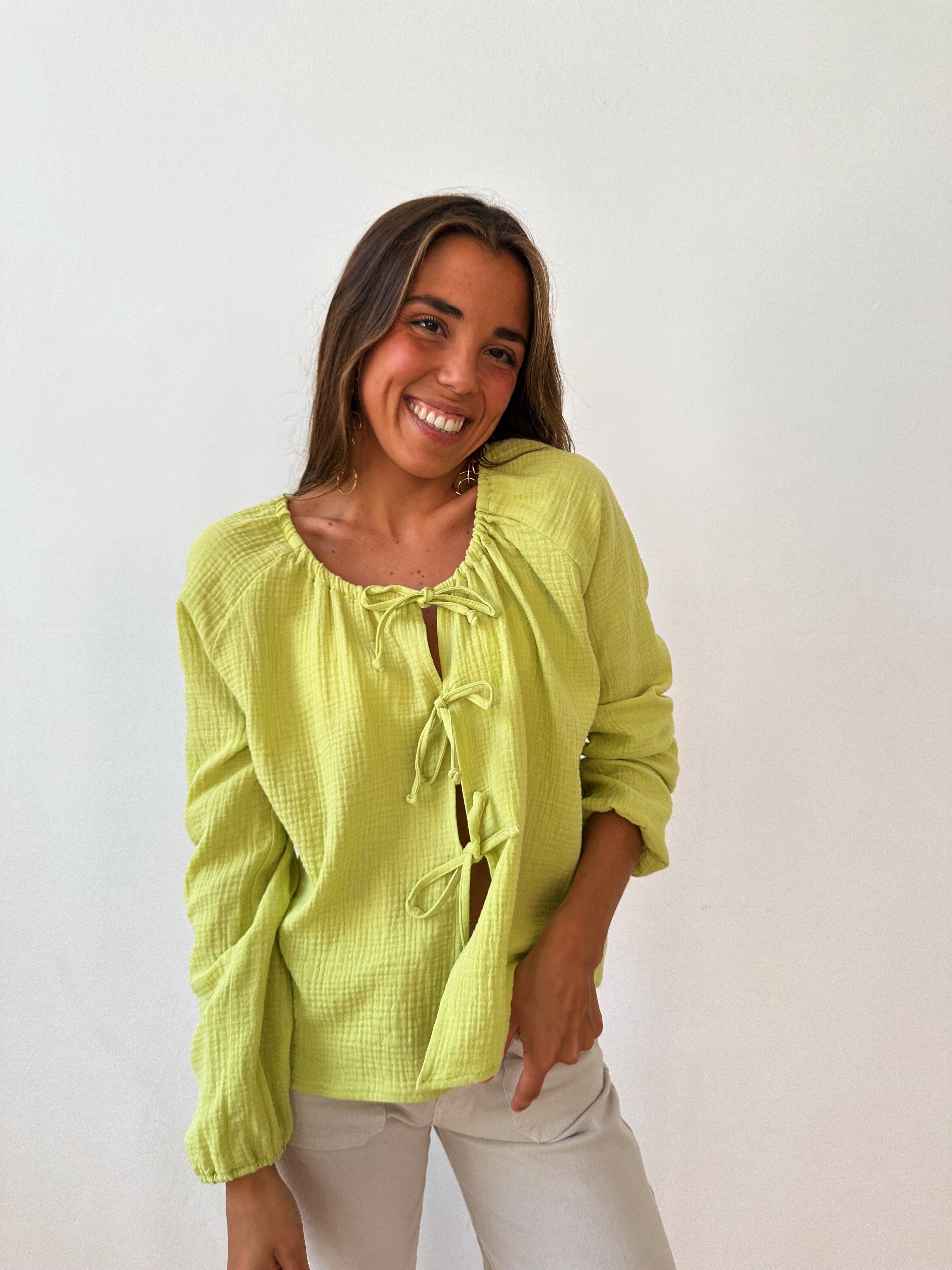 Paula Avocado Blouse