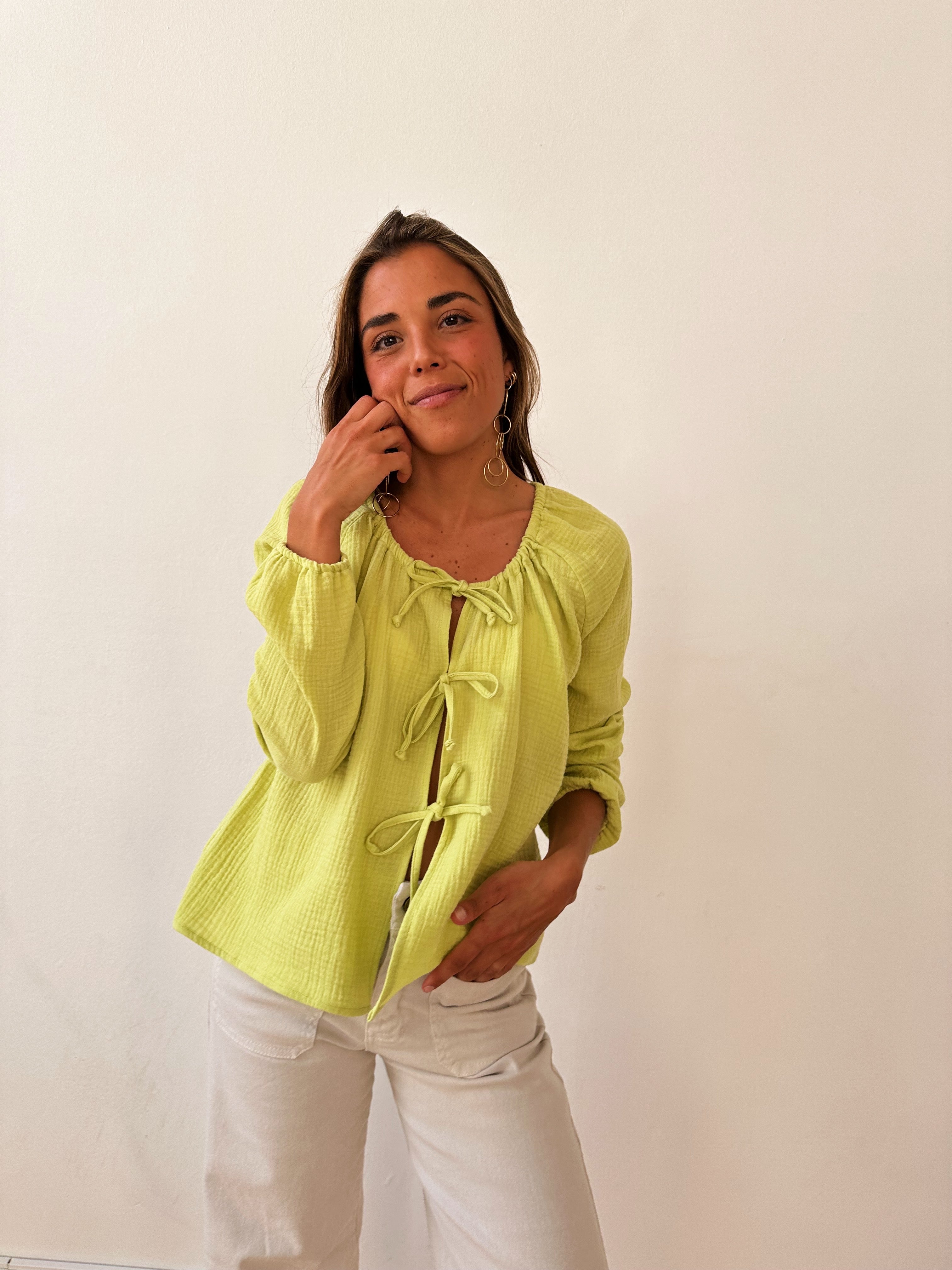 Paula Avocado Blouse