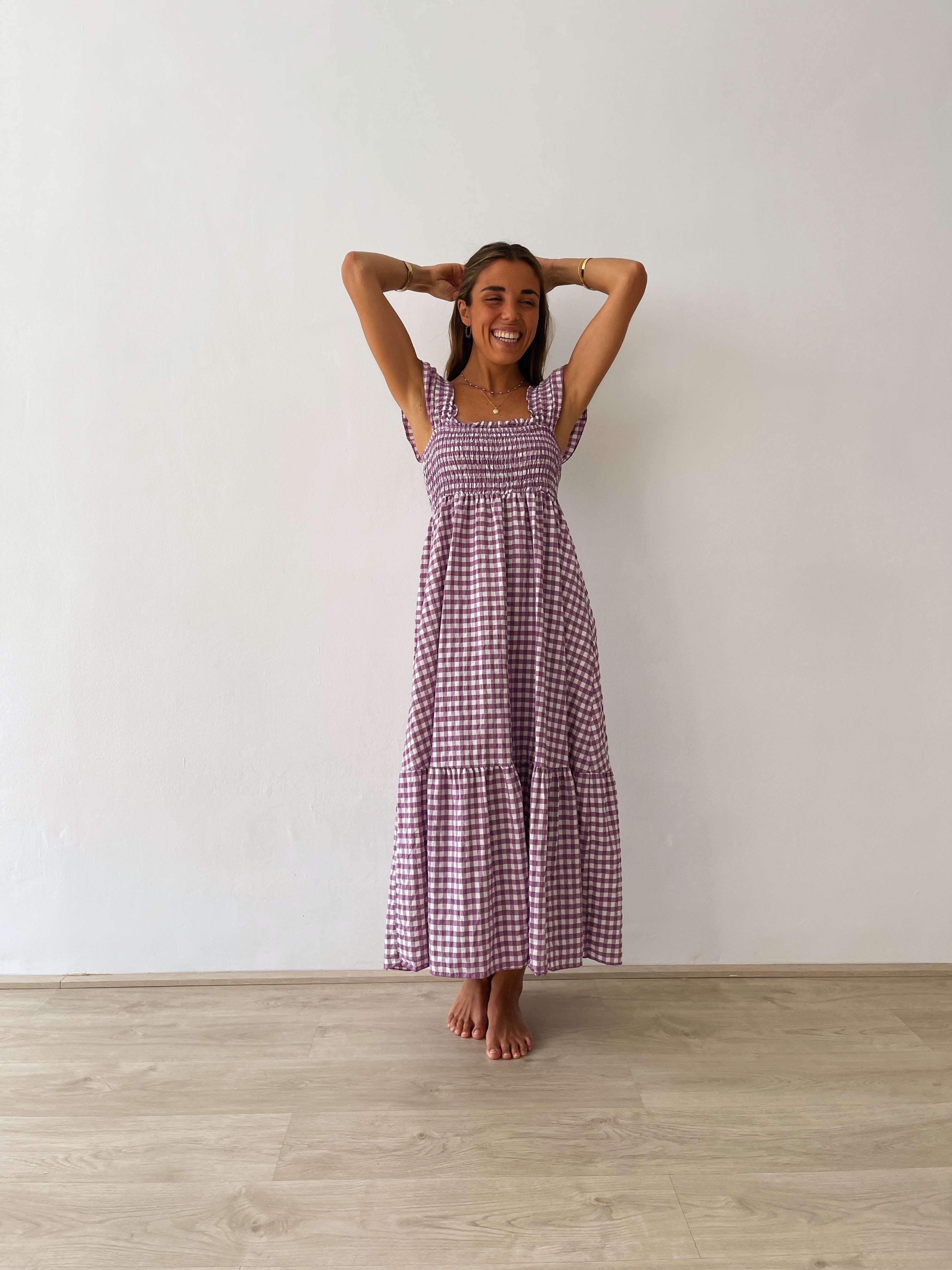 Vestido Amaia Vichy Violeta