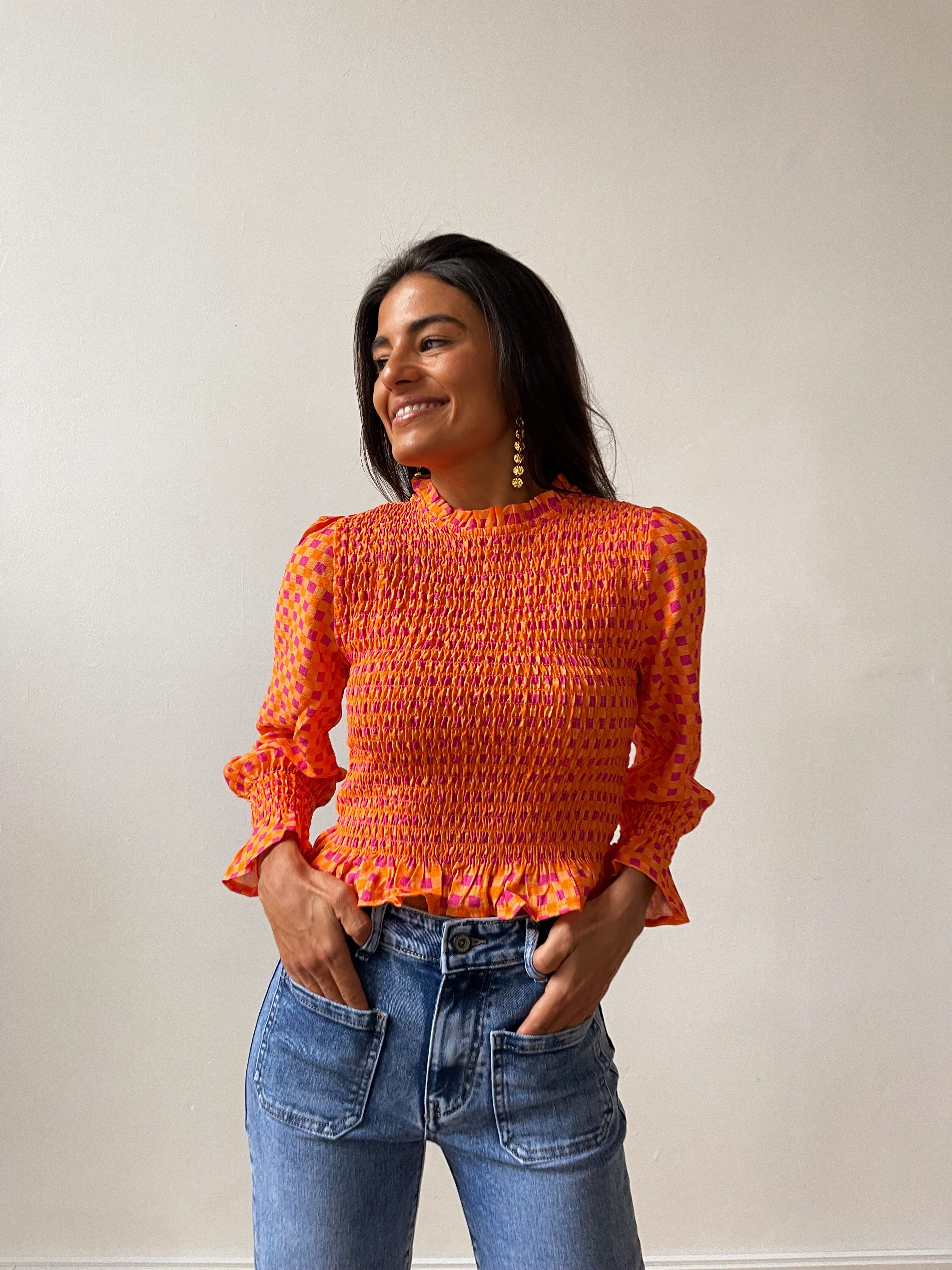 Chia Orange Blouse