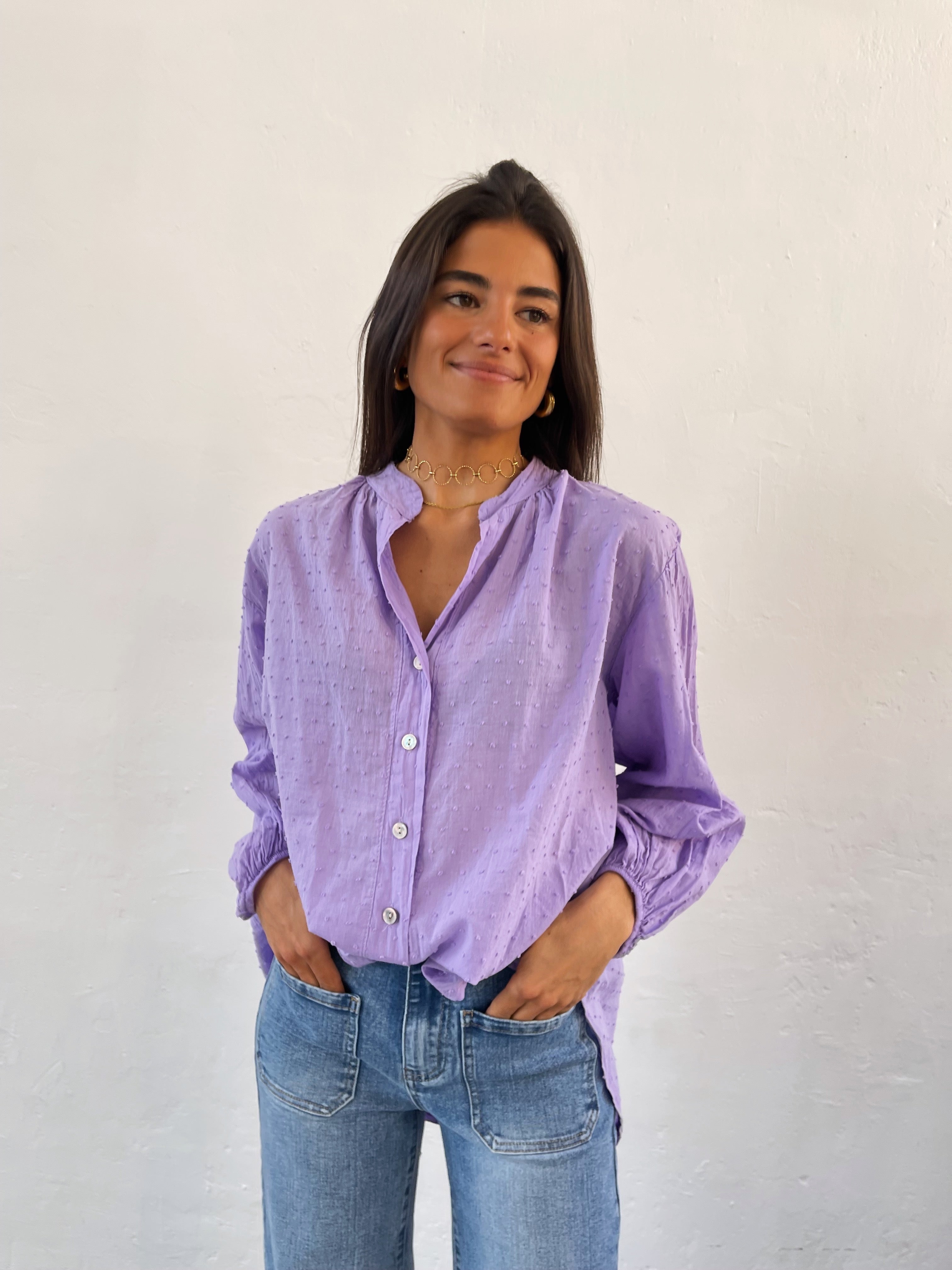 Julia Lavender Blouse