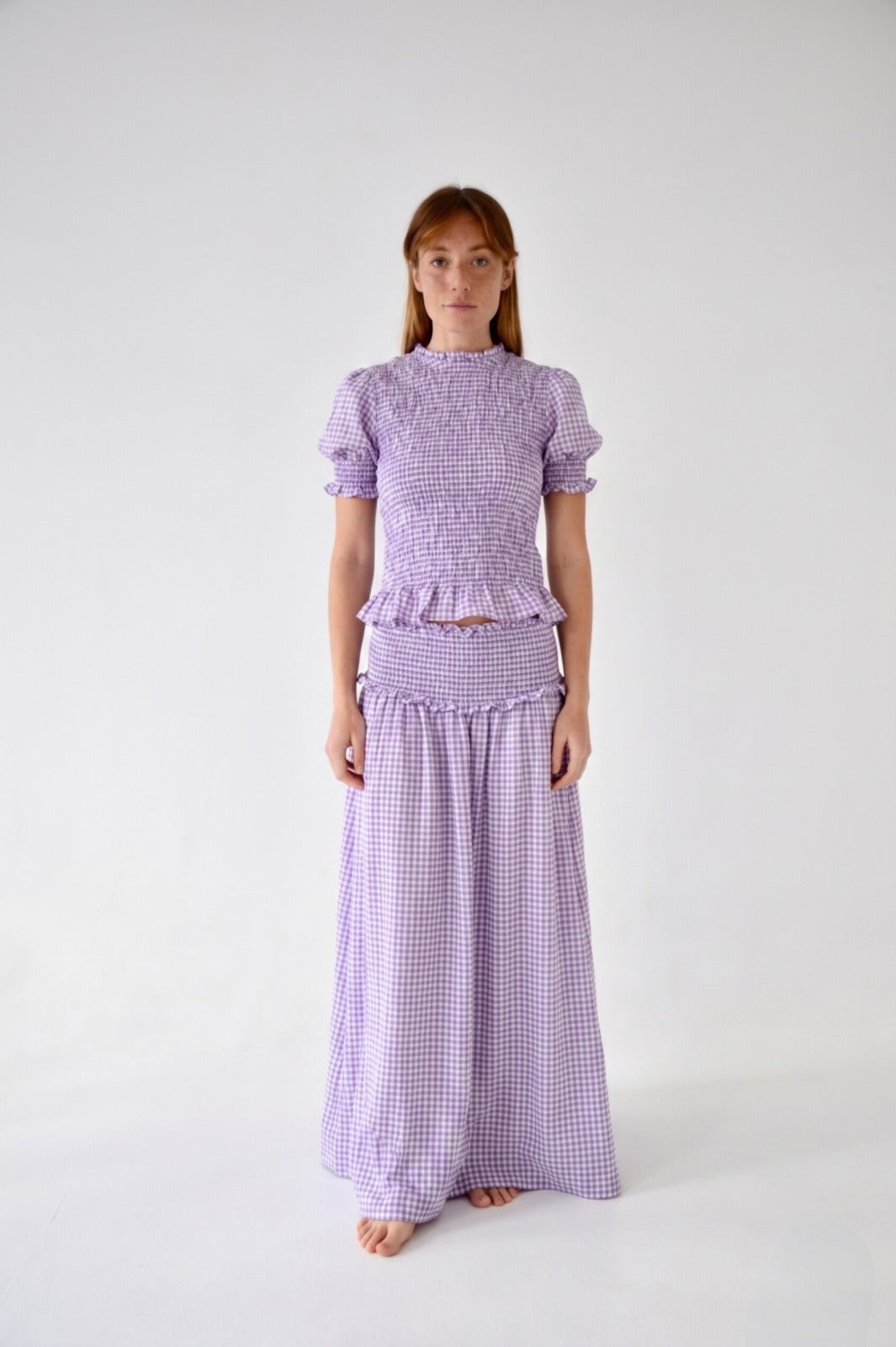 Falda Lea Vichy Lavanda