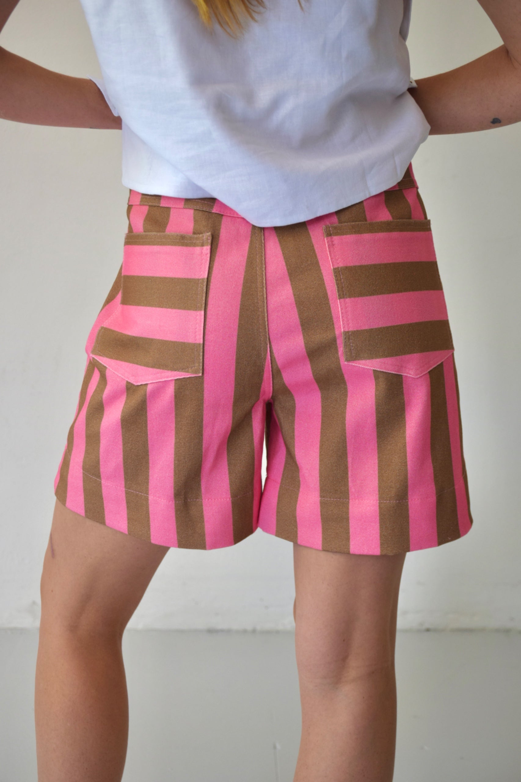 Pink and Brown Gala Shorts