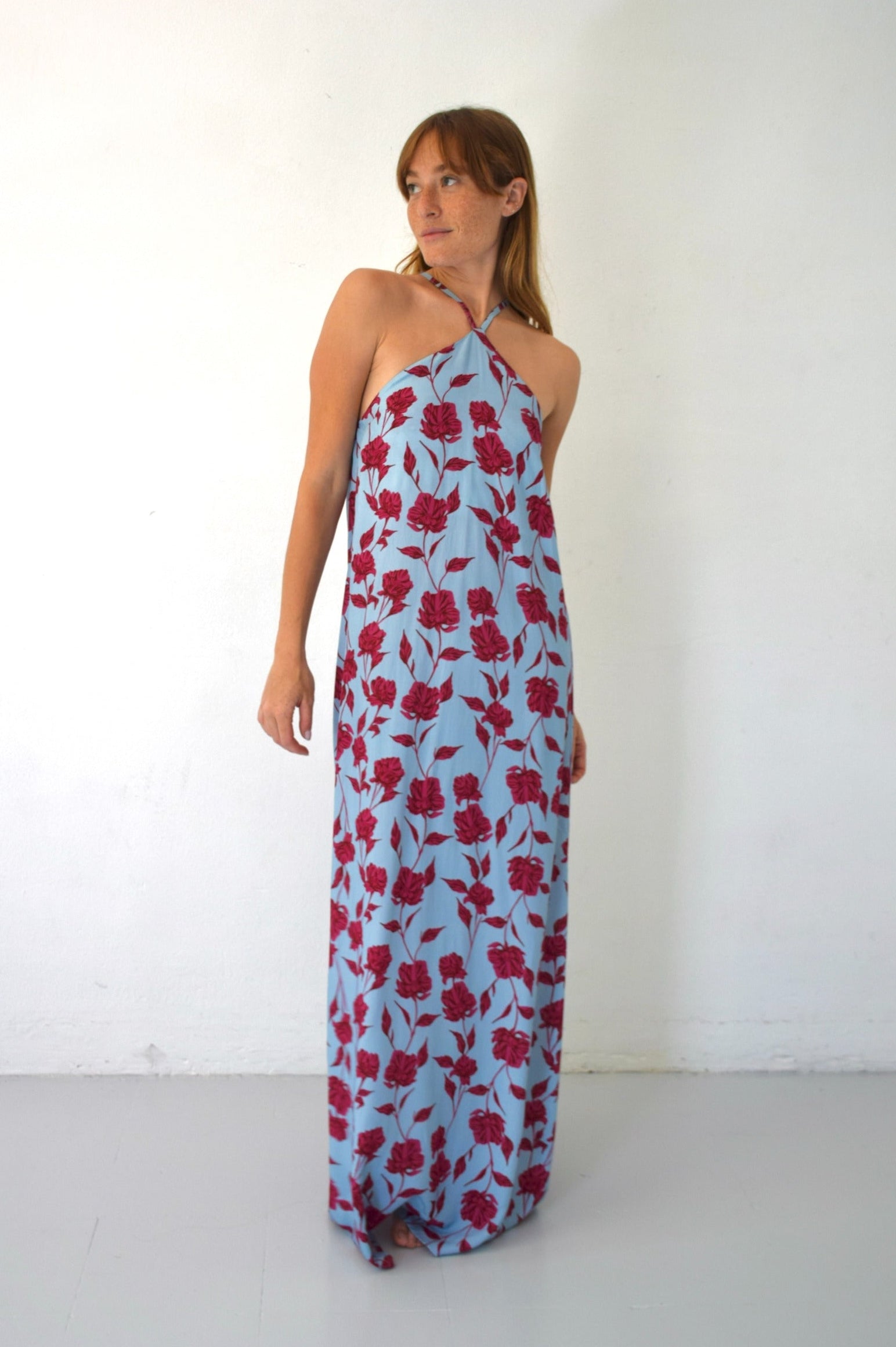 Vestido Kate Flores Azul