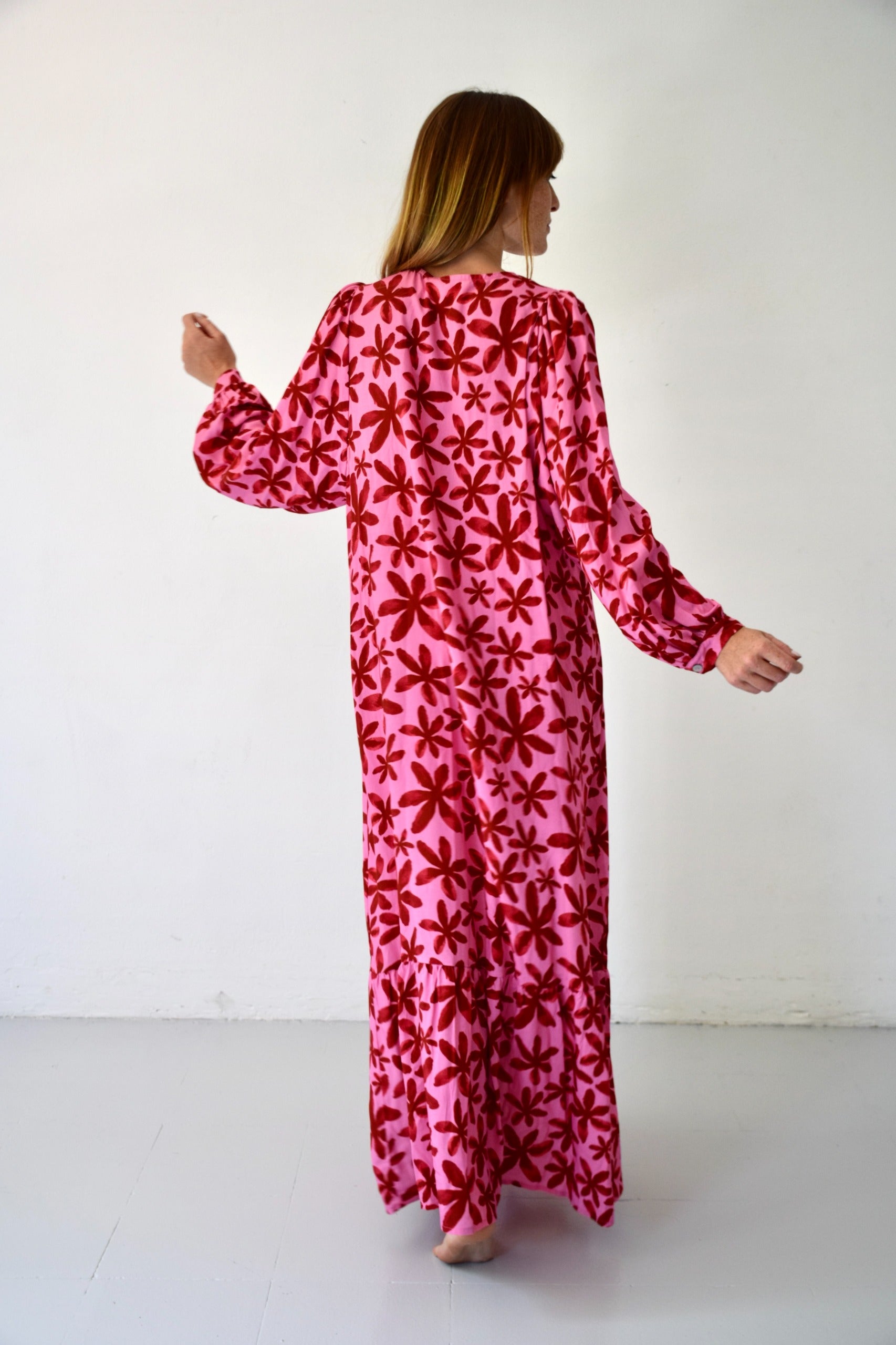 Vestido Micaela Flores Rosa