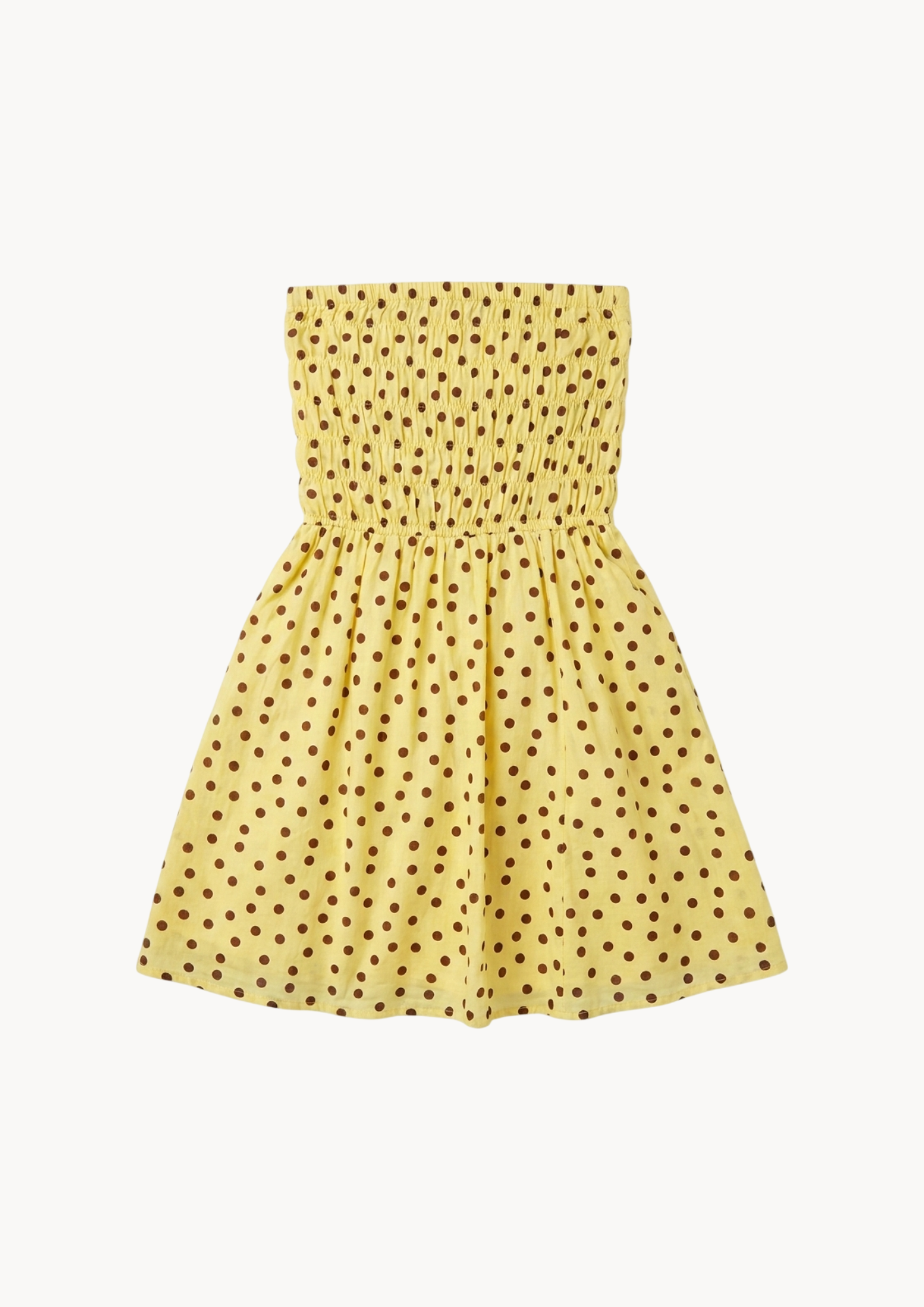 Vestido Emily Topos Amarillo Corto