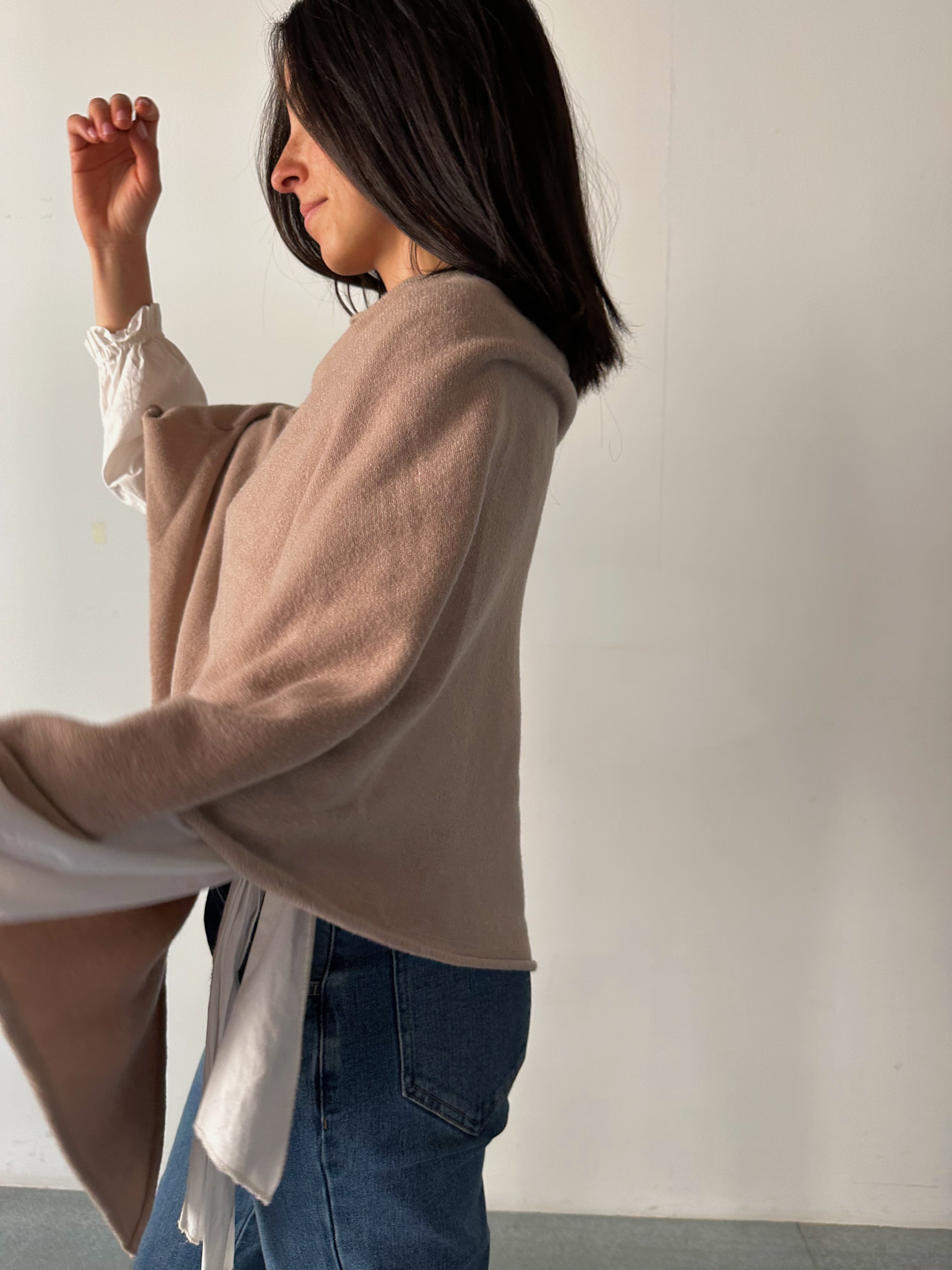 Beige Poncho