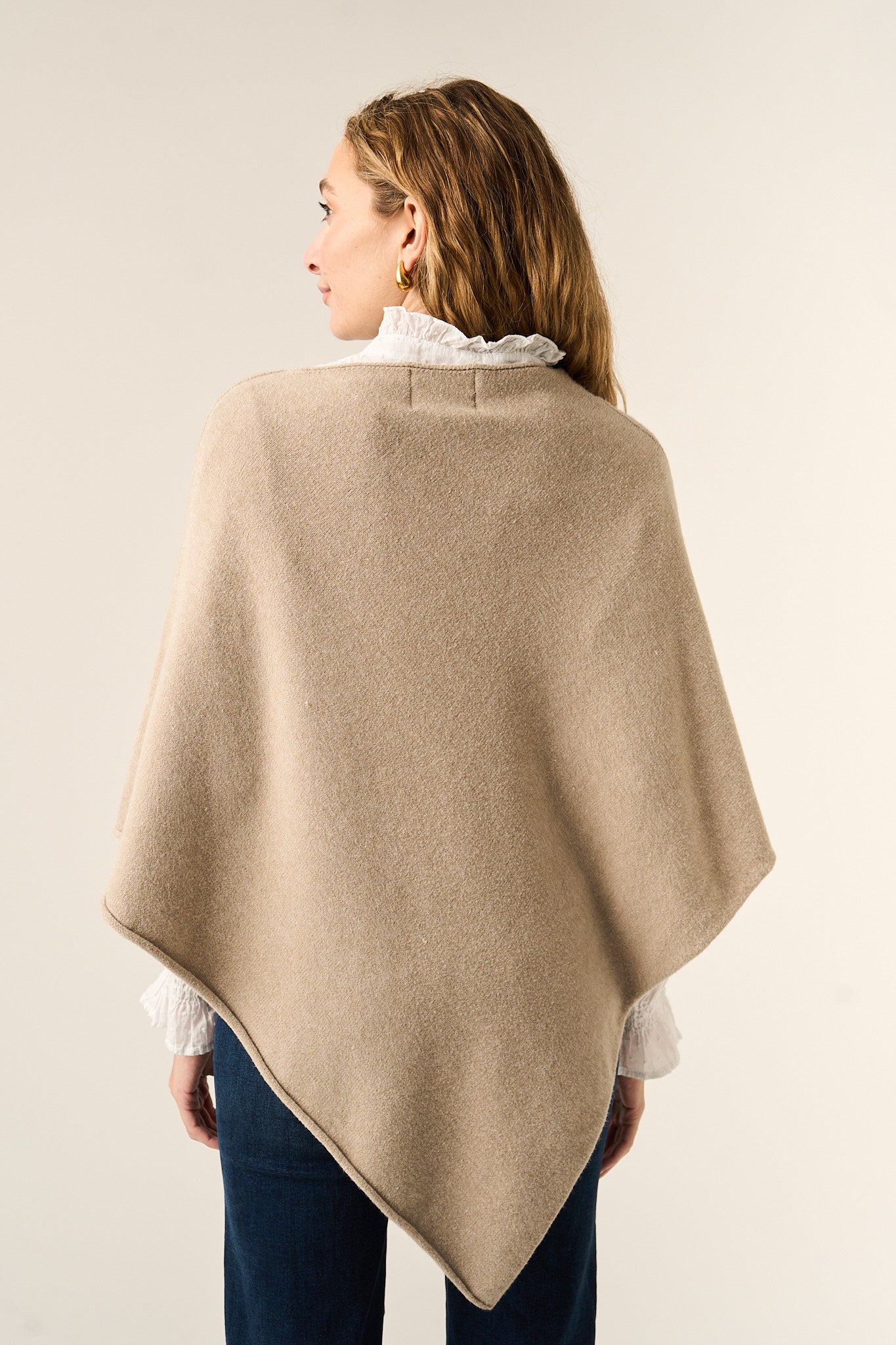 Lena Beige Poncho