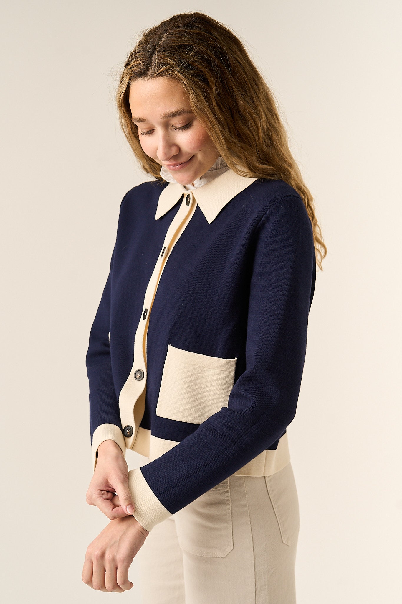 Dalia Navy Cardigan