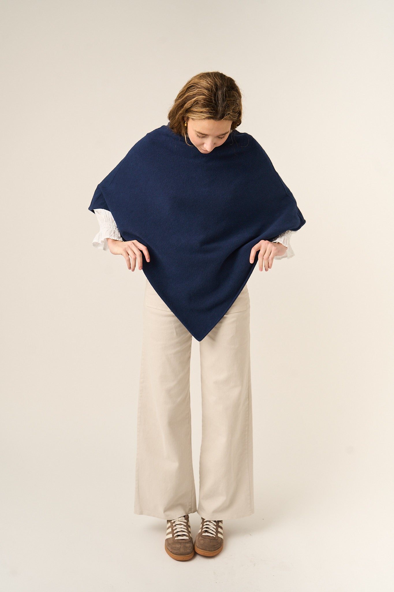 Lena Navy Poncho