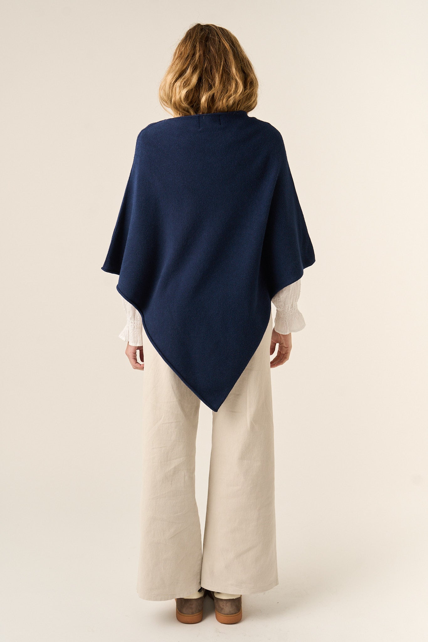 Lena Navy Poncho