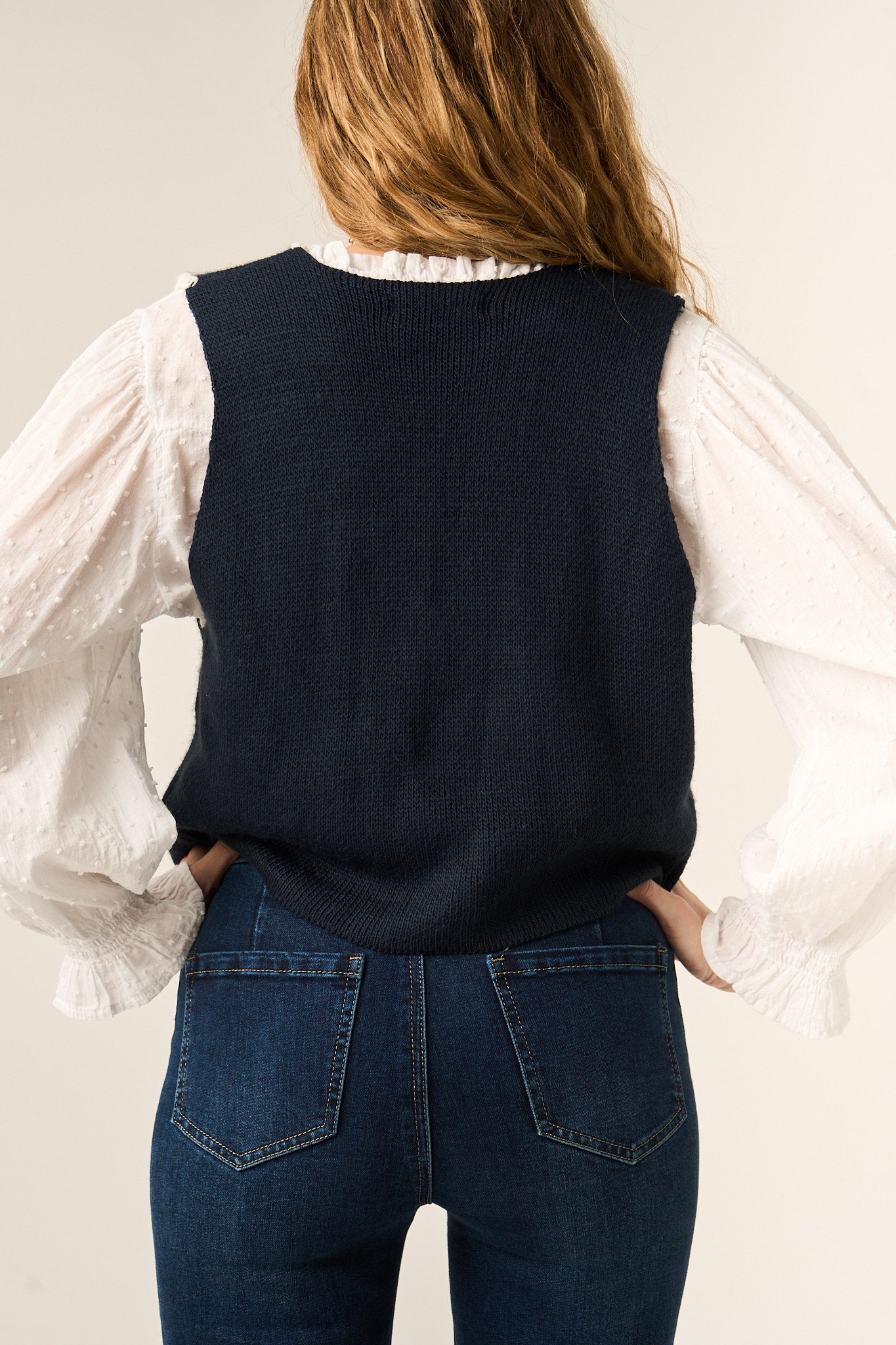 Navy Knitted Vest