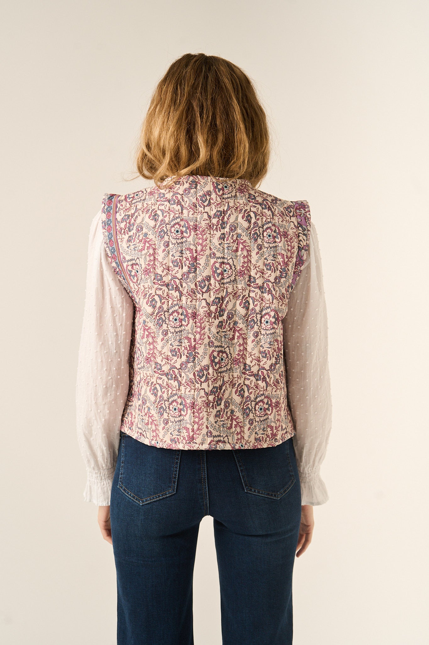 Pink Floral Vest