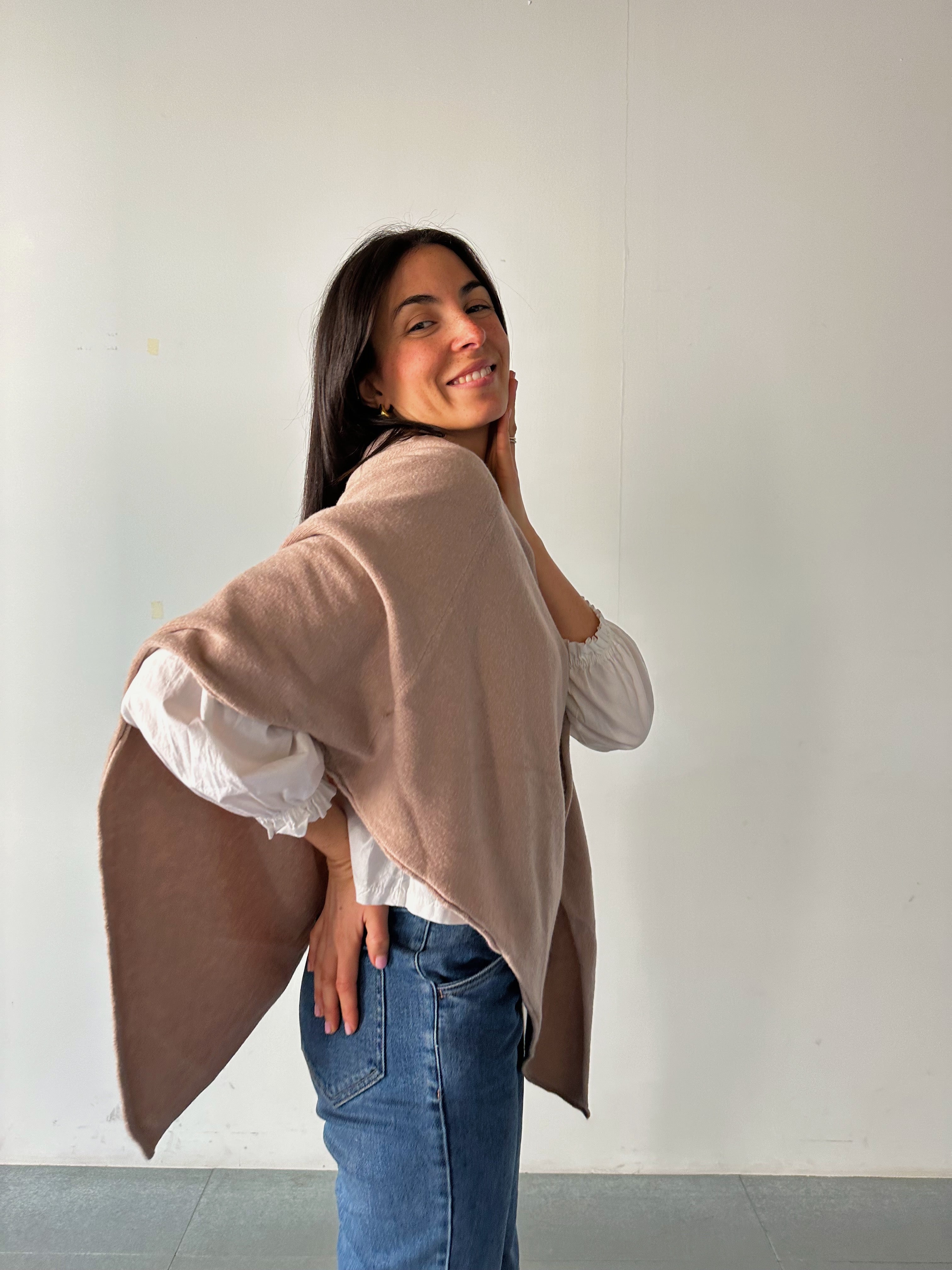 Beige Poncho