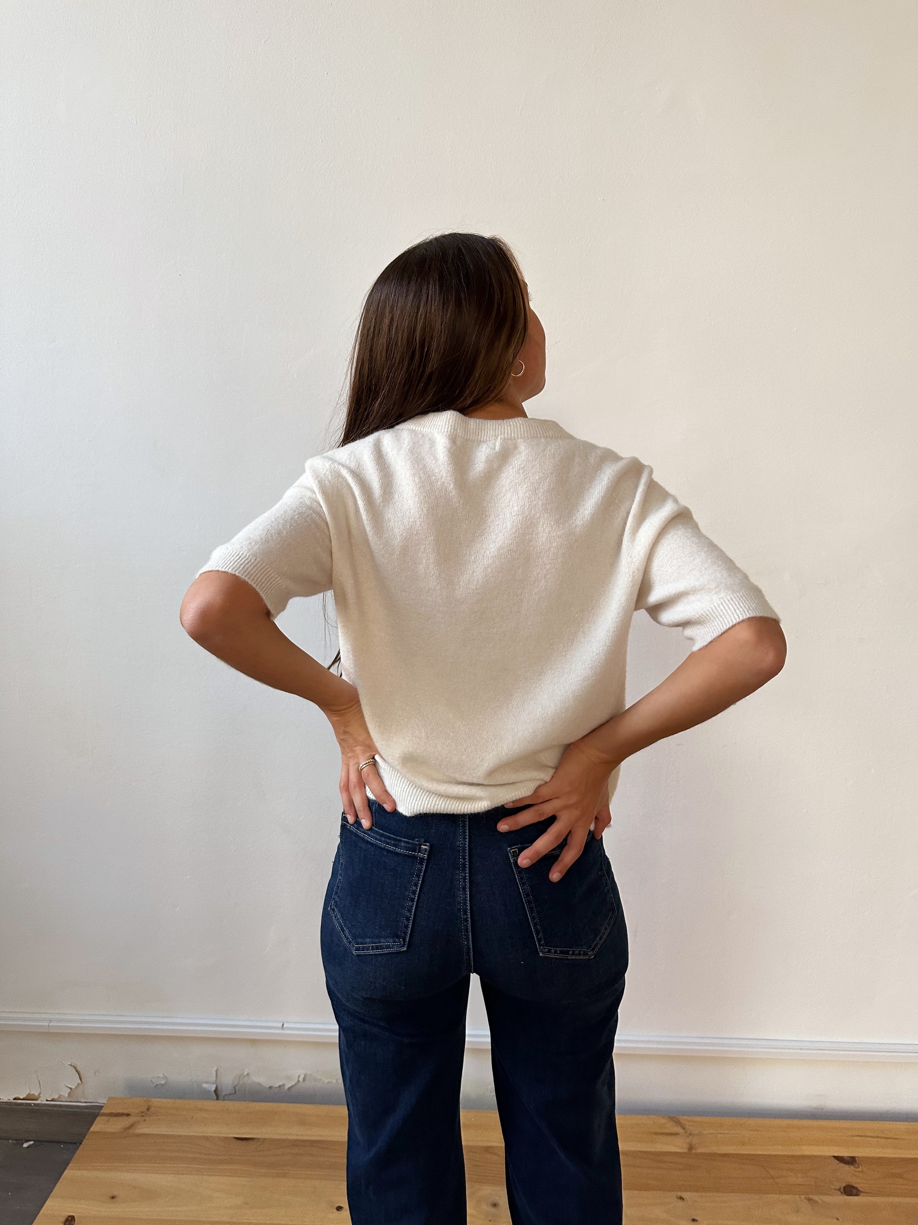 Beige Knit T-shirt