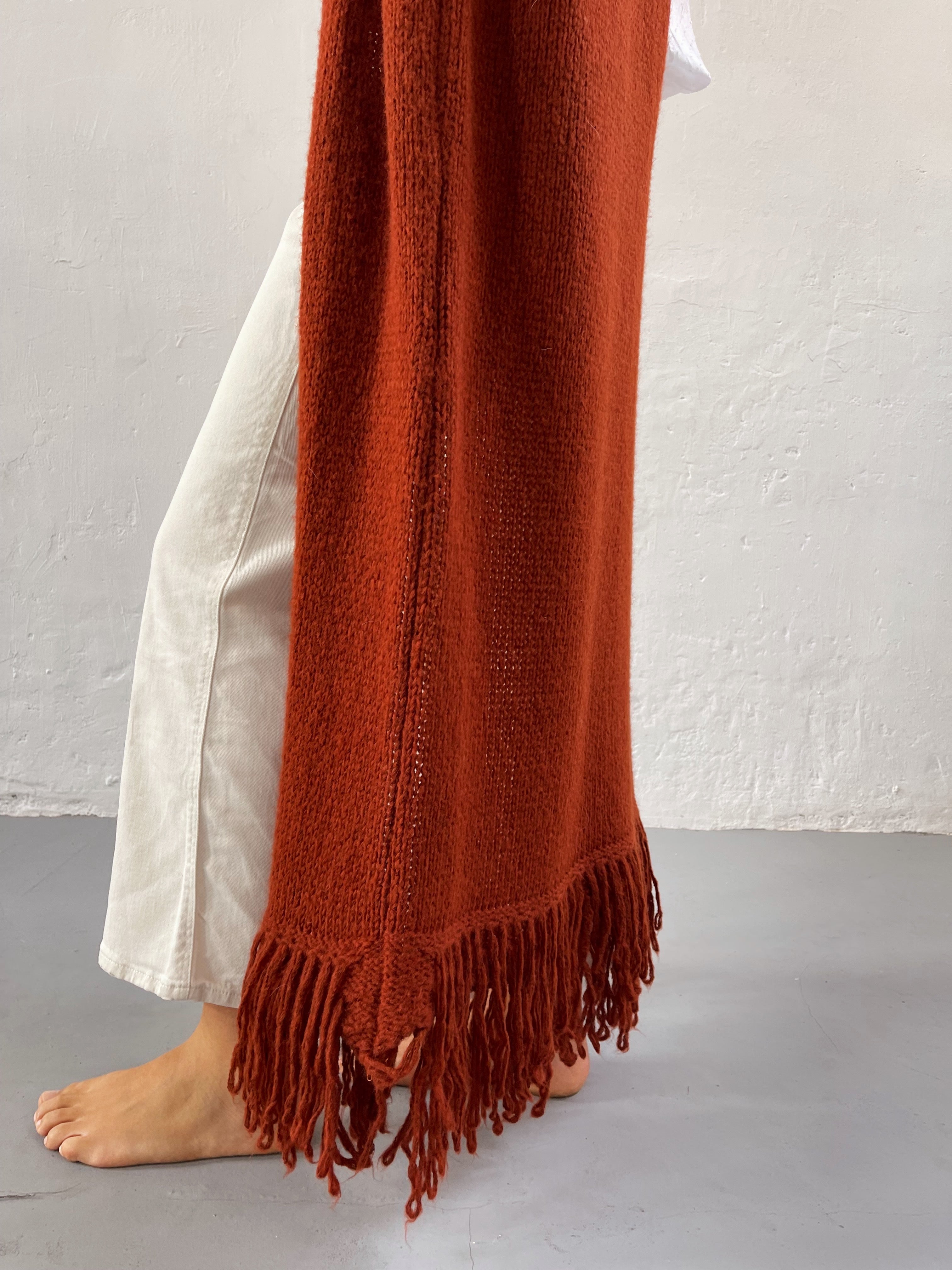 Terracotta Fringe Vest