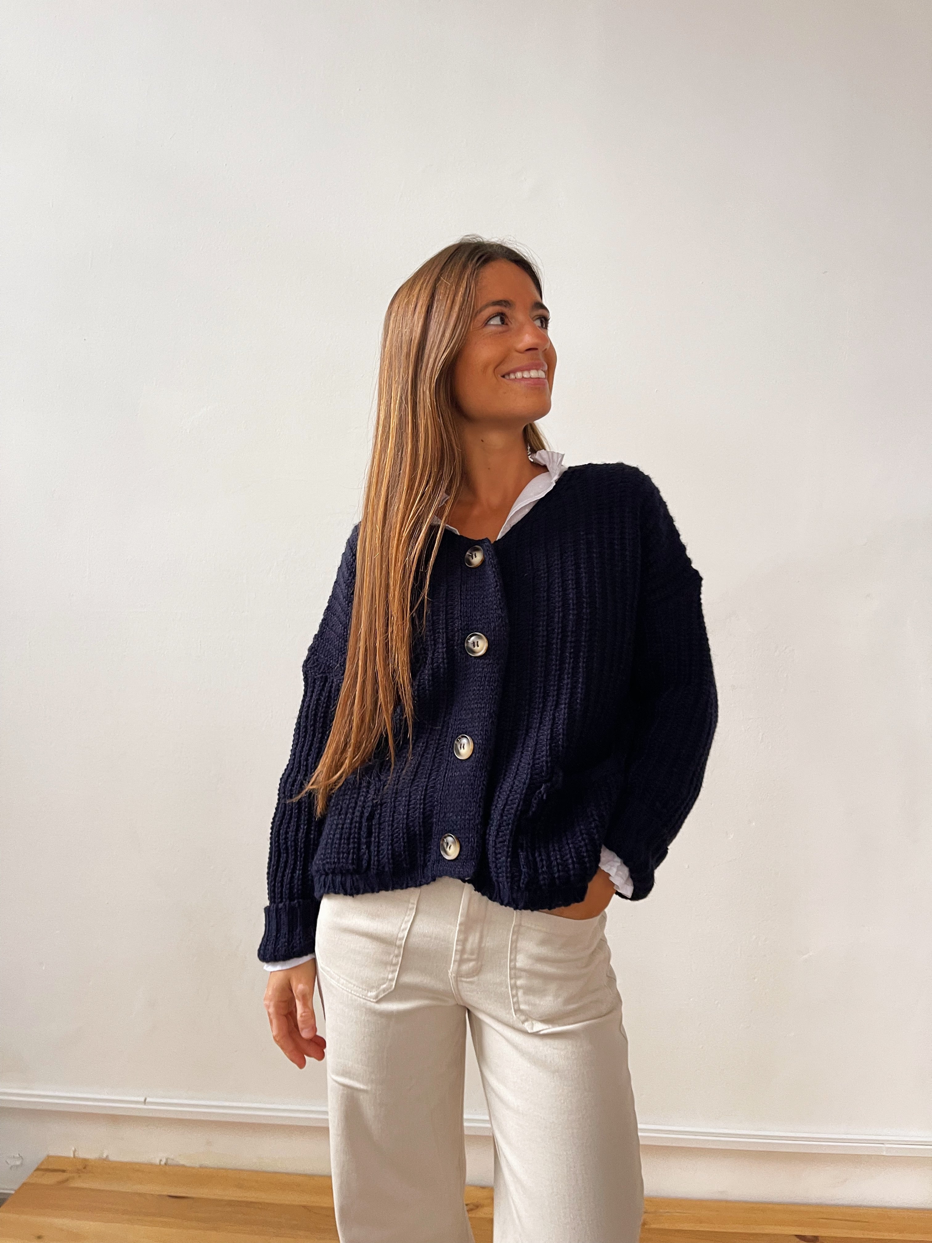 Cloe Navy Cardigan