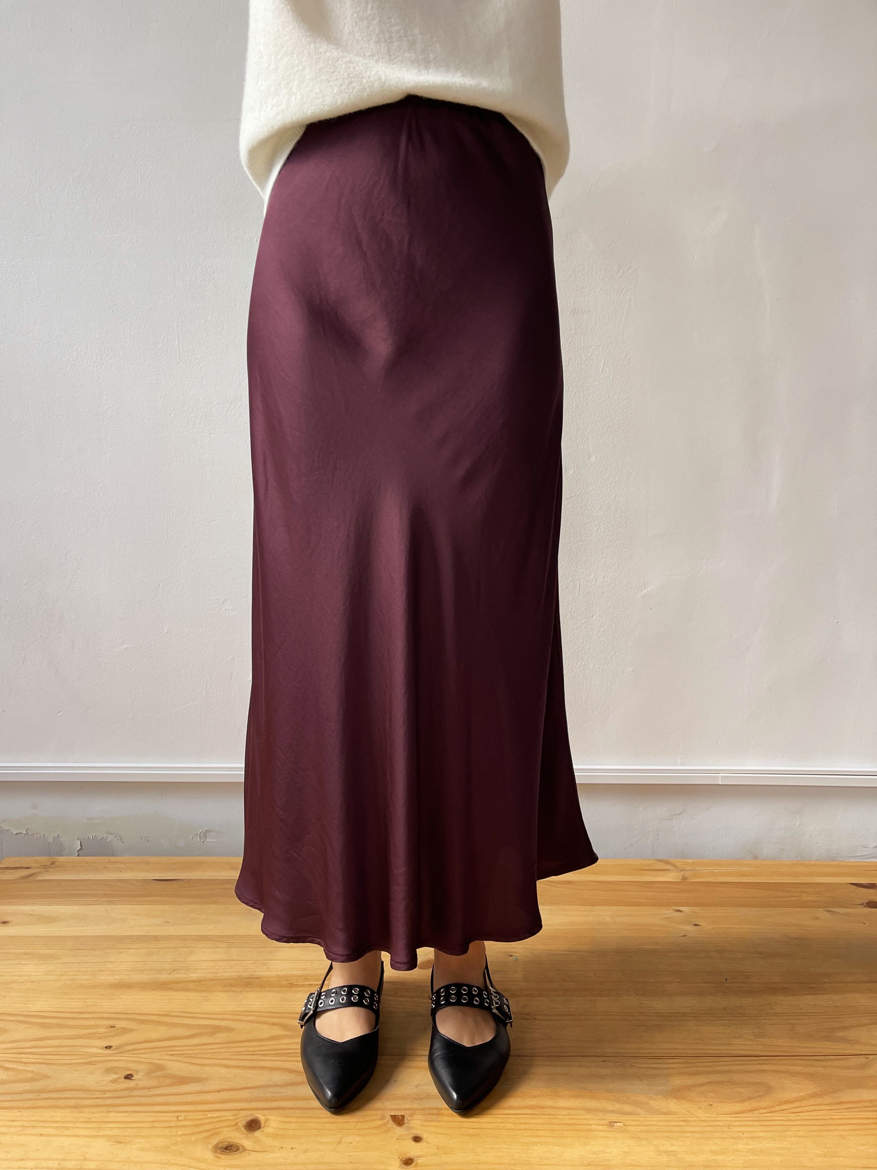 Tania Burgundy Skirt