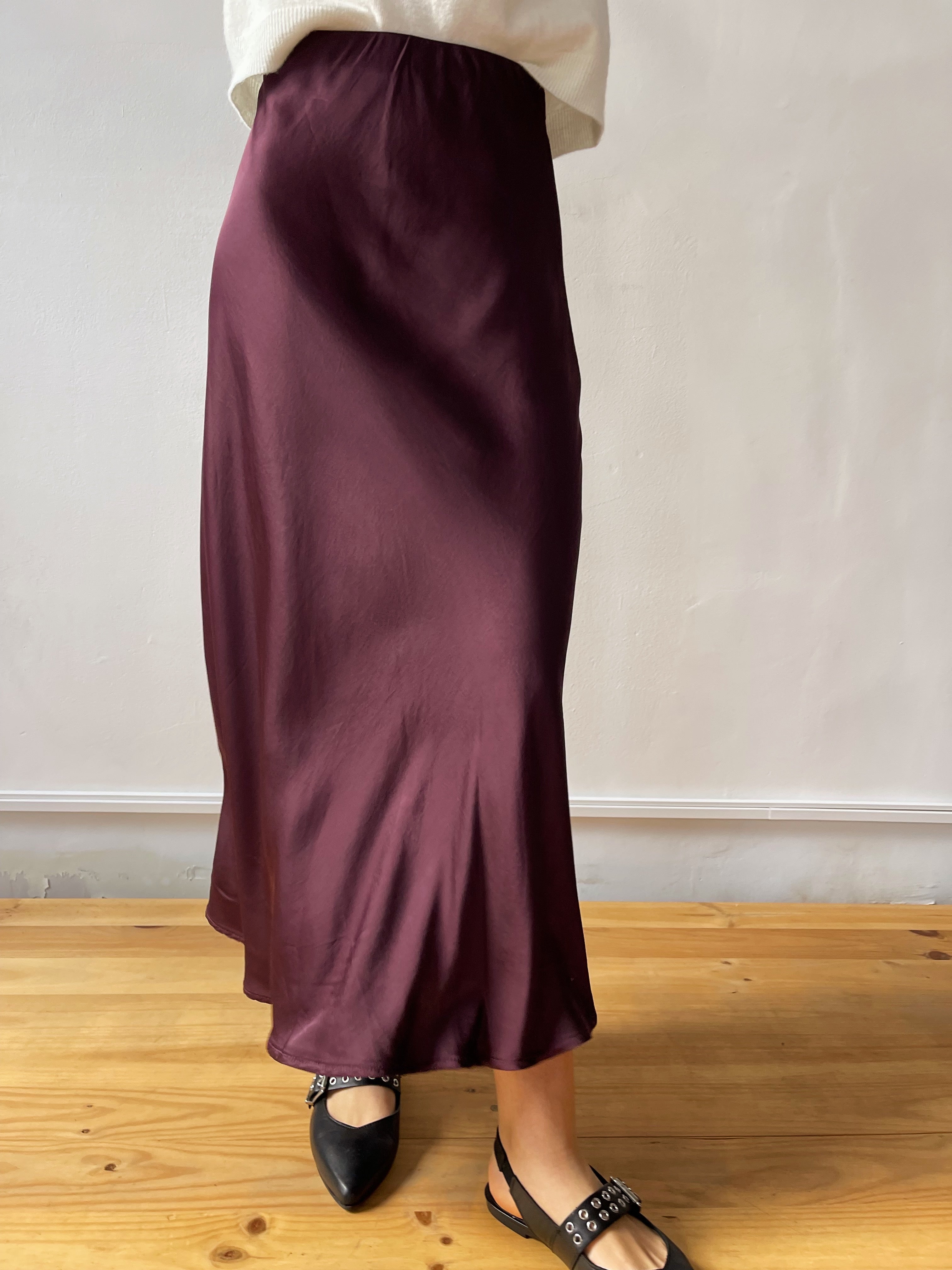 Tania Burgundy Skirt