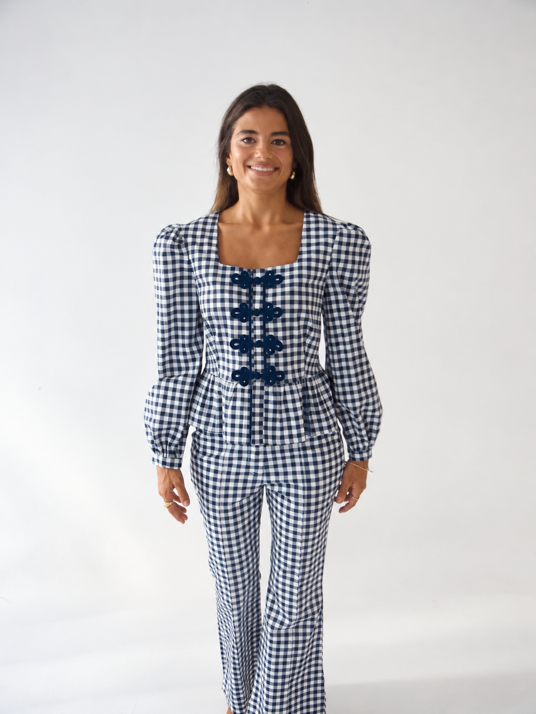 Blusa Rome Vichy Azul