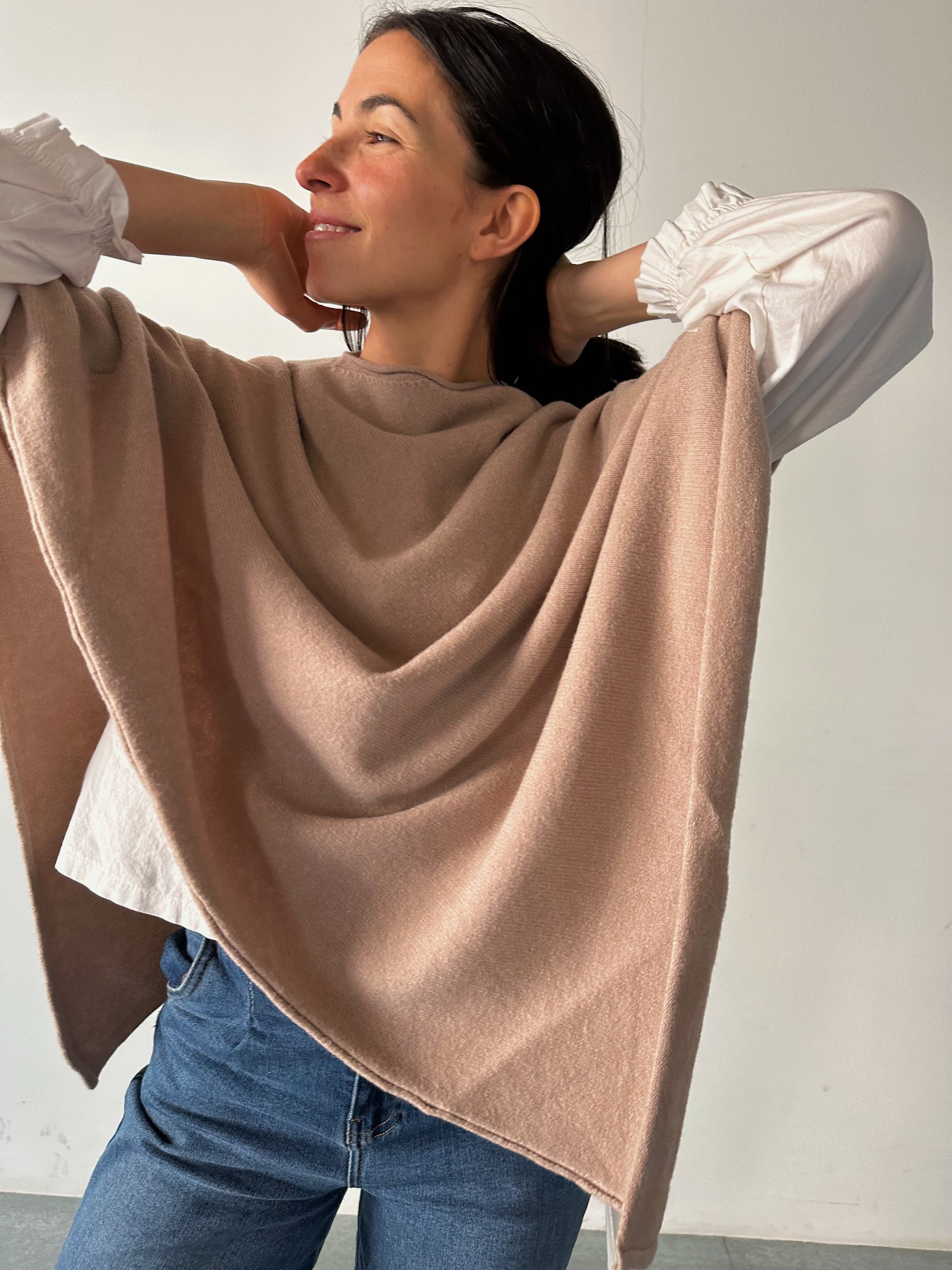 Beige Poncho