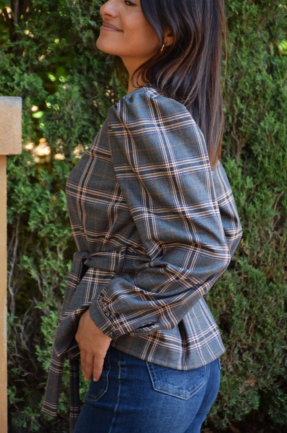 Beth Gray Plaid Blouse