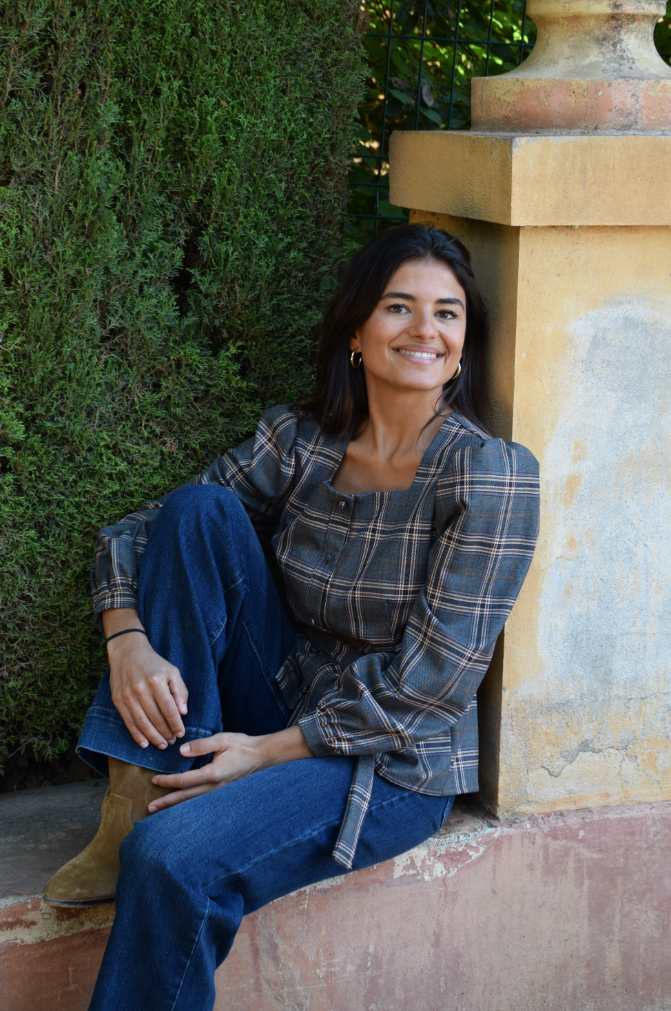 Beth Gray Plaid Blouse