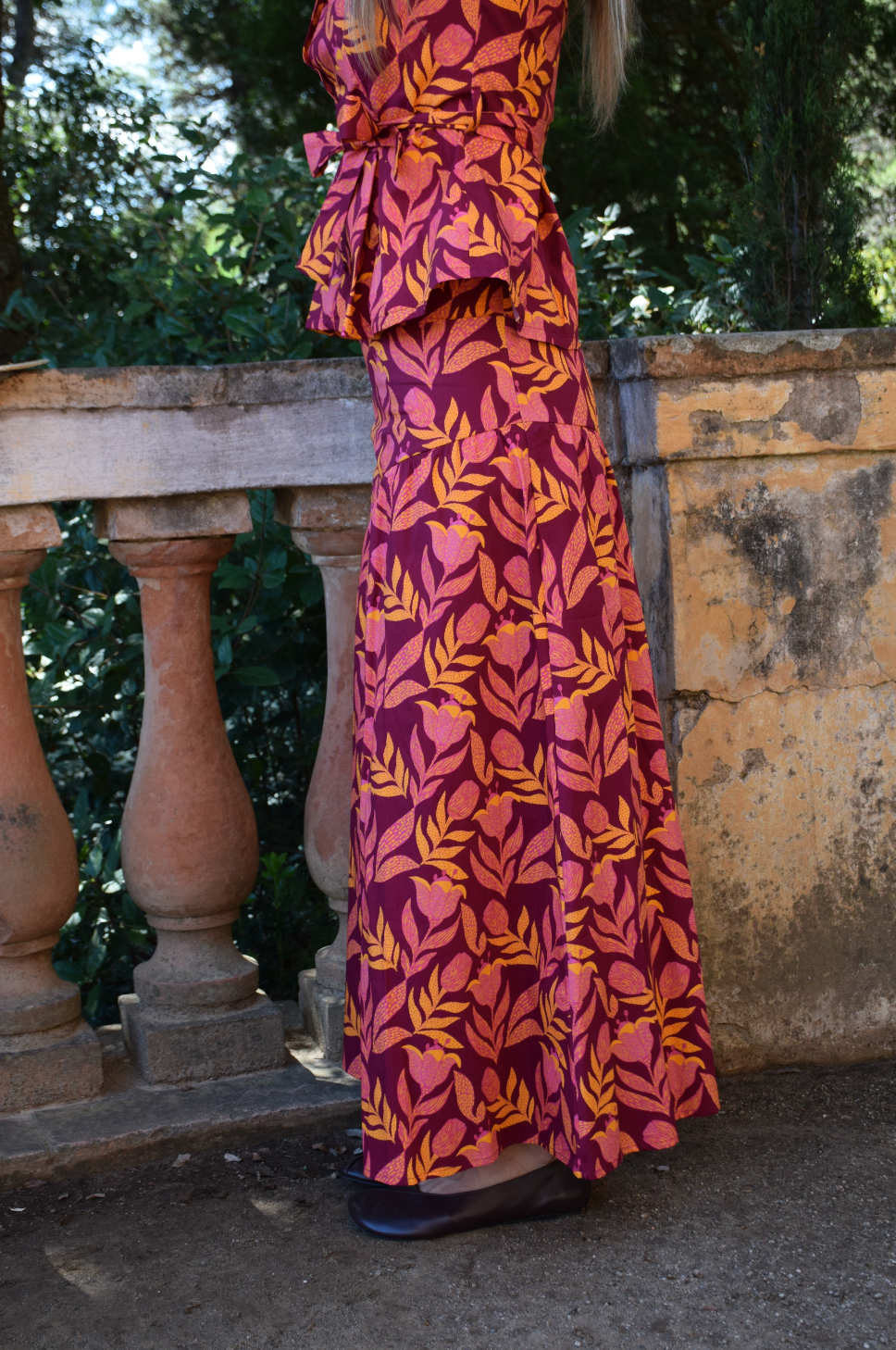 Beth Flores Burgundy Skirt