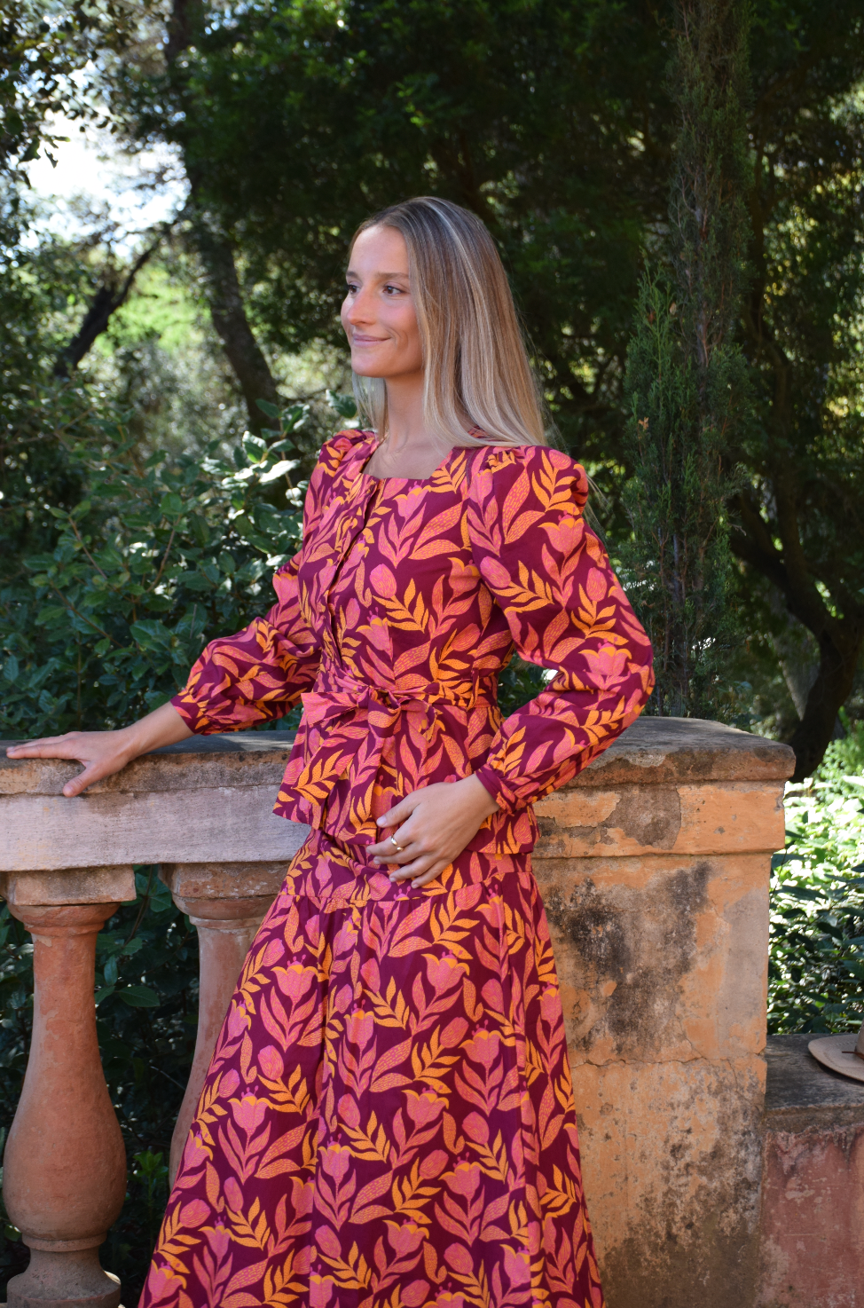 Beth Flores Burgundy Blouse