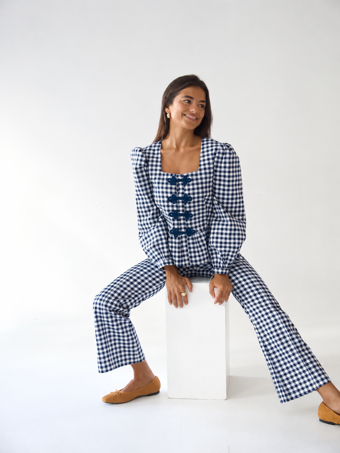 Pantalón Rome Vichy Azul