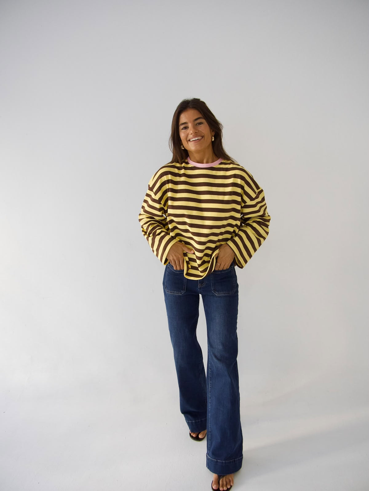 Camiseta Núria Amarillo Marrón