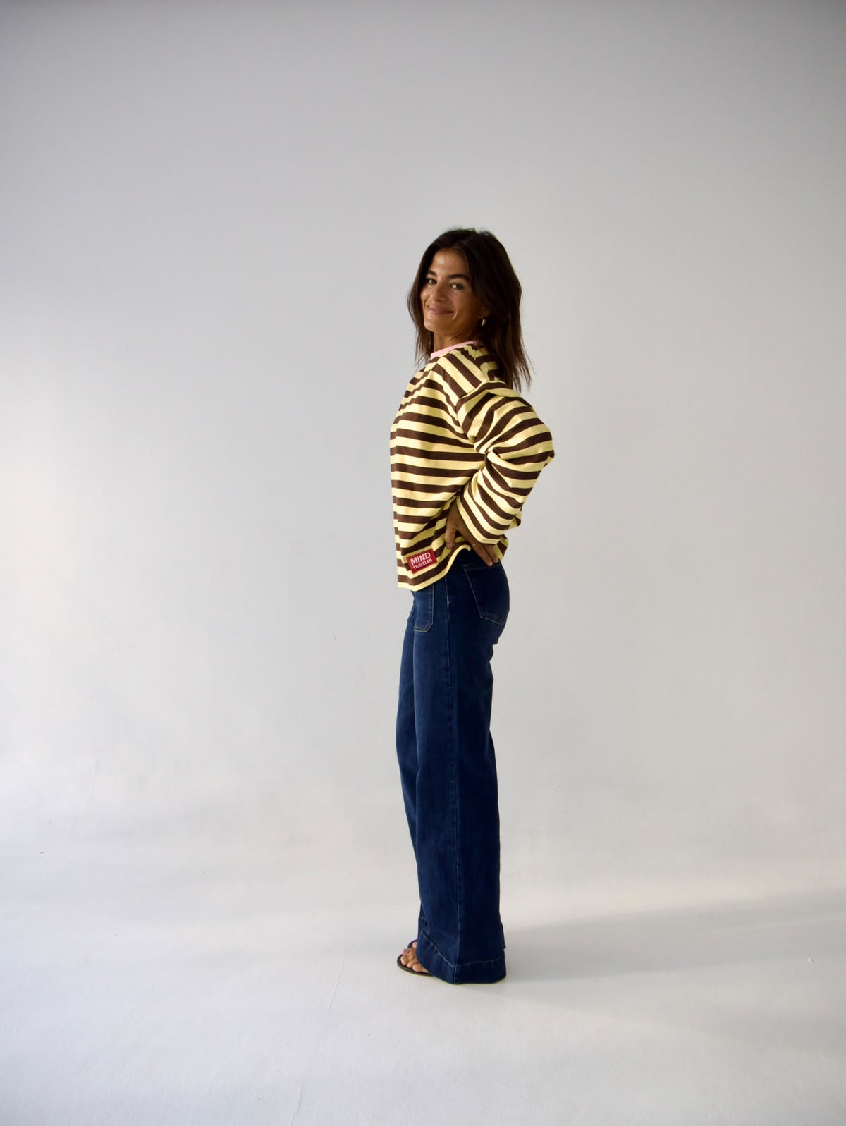 Camiseta Núria Amarillo Marrón