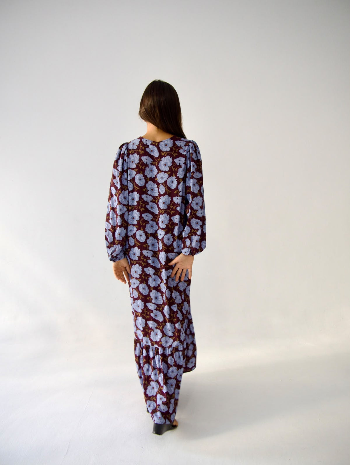 Vestido Micaela Flores Celeste