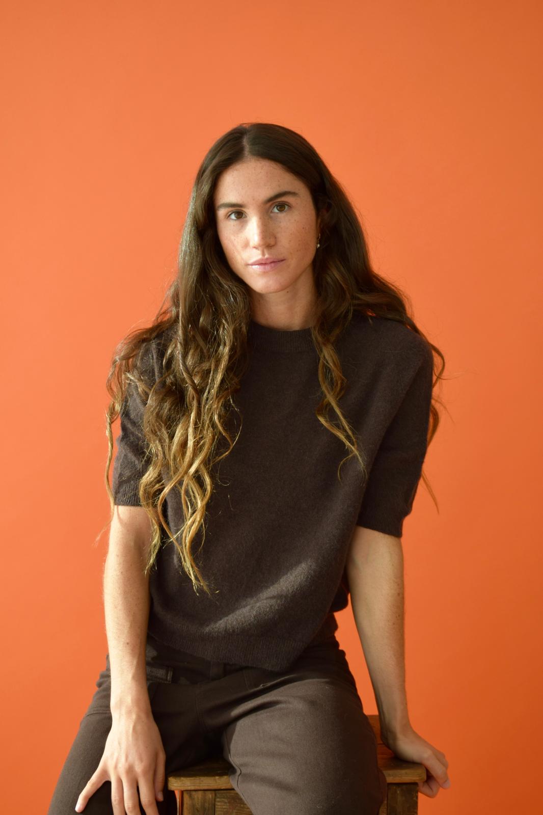 Camiseta Punto Marrón Chocolate