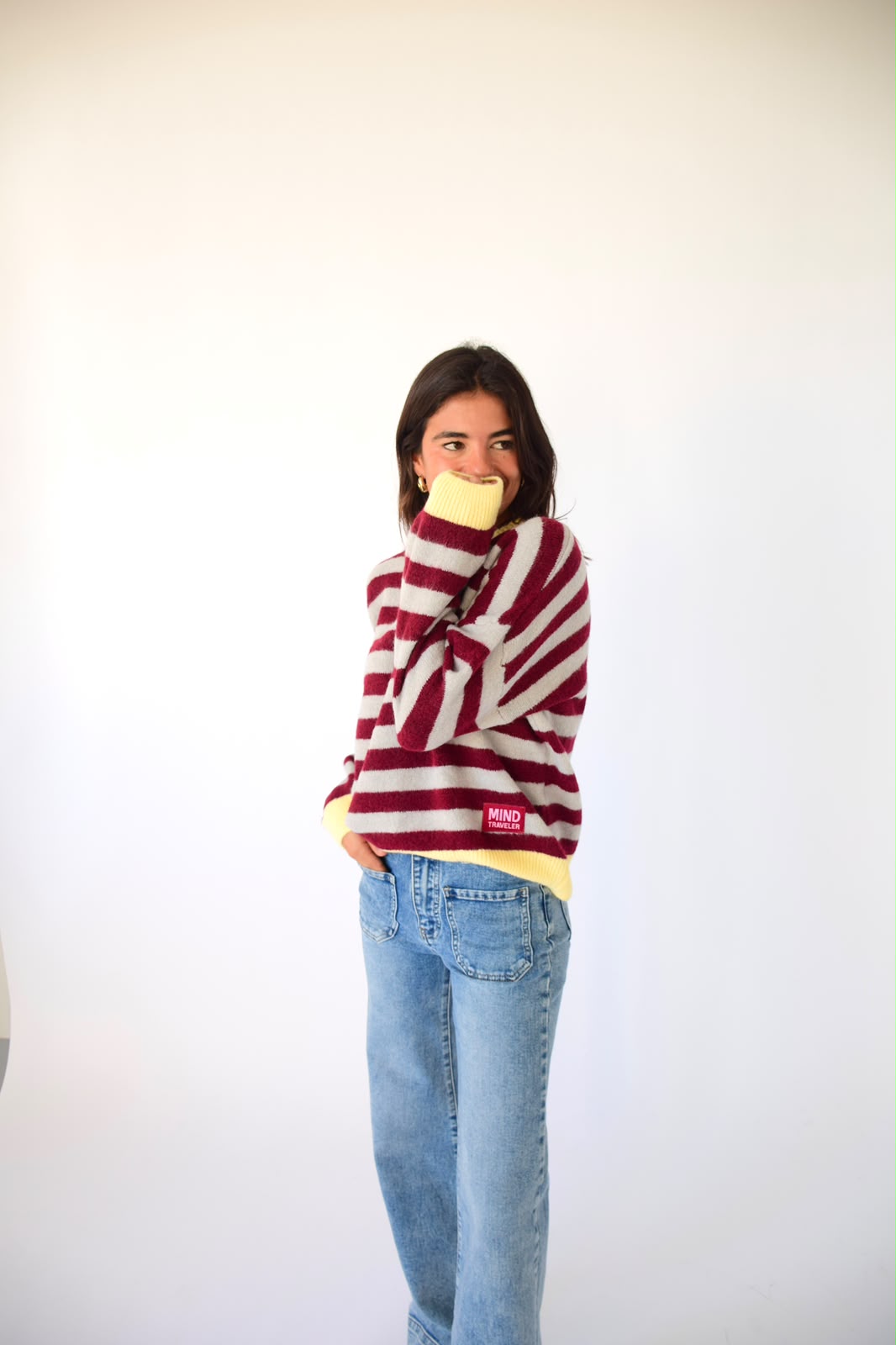 Jersey Pia Burgundy y Gris