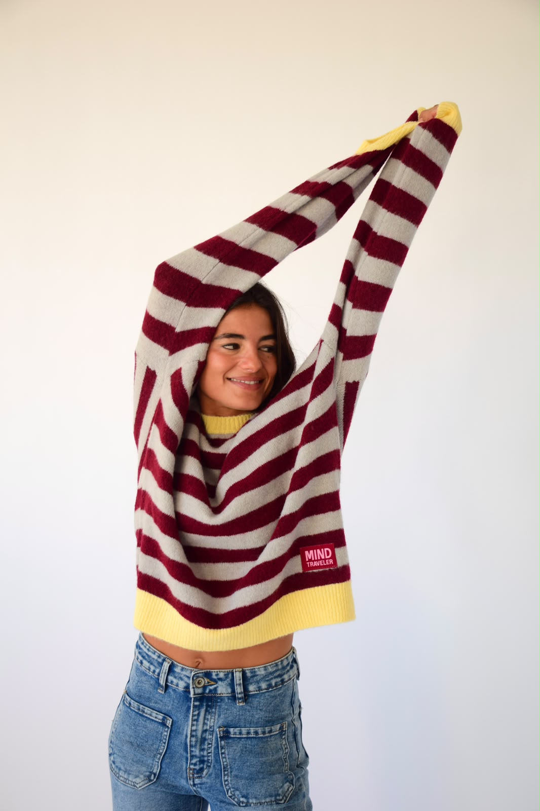Jersey Pia Burgundy y Gris