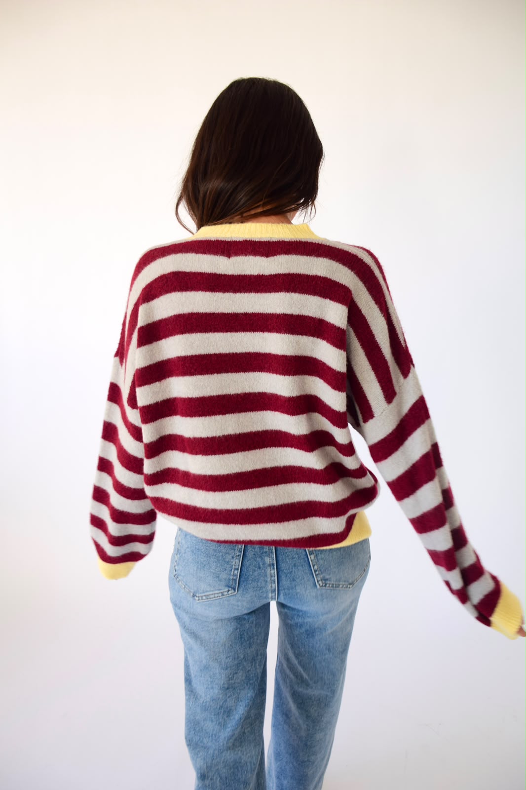 Jersey Pia Burgundy y Gris