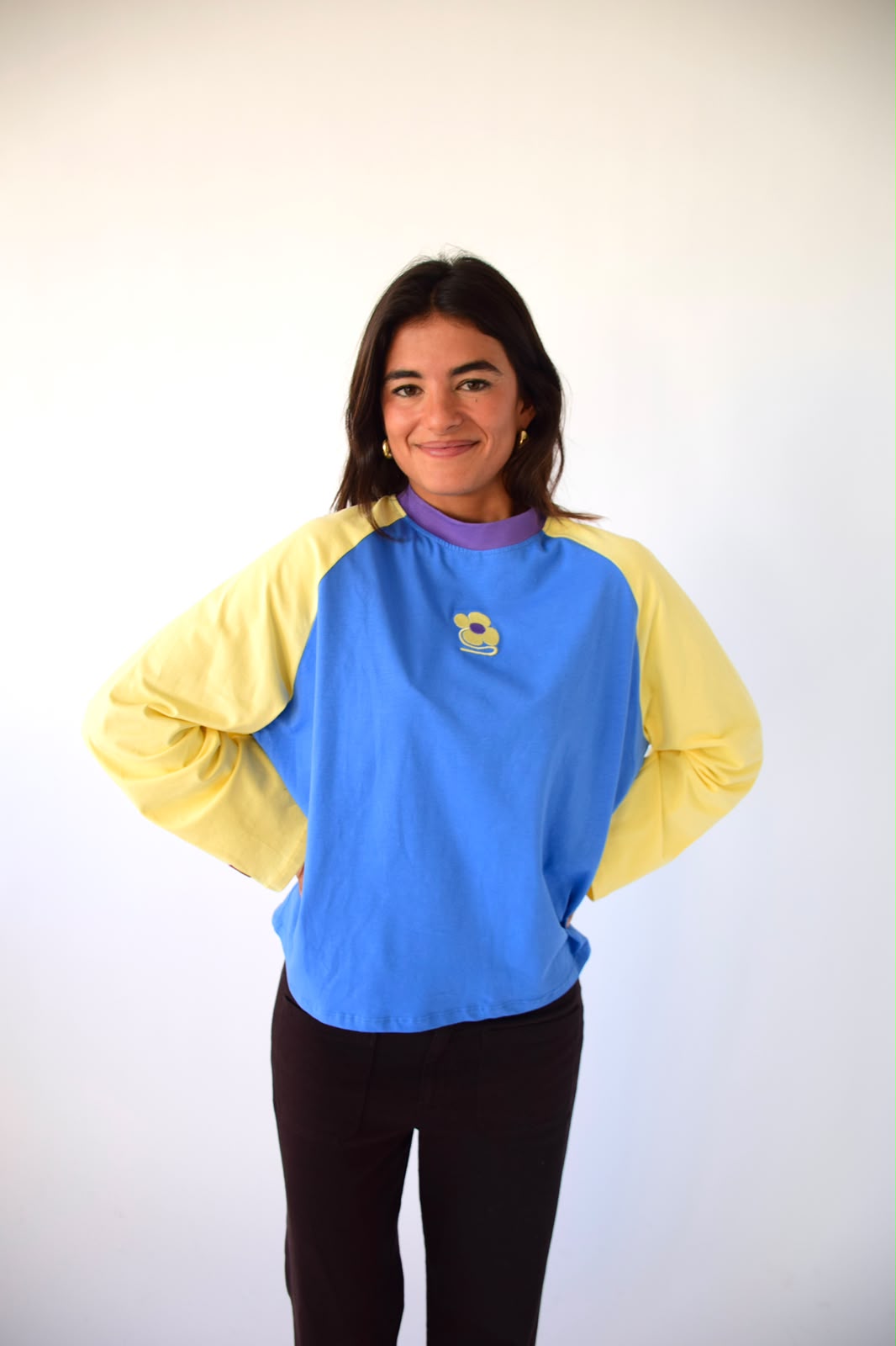 Camiseta Carlota Azul y Amarillo