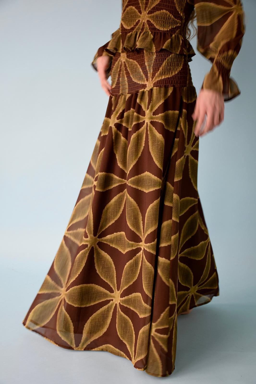 Mica Clover Skirt Green and Brown