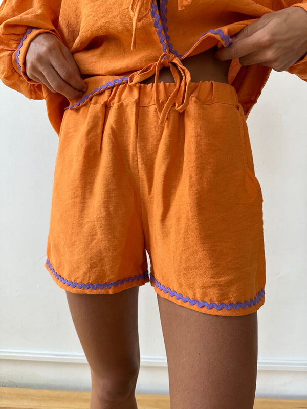 Marta Orange Shorts
