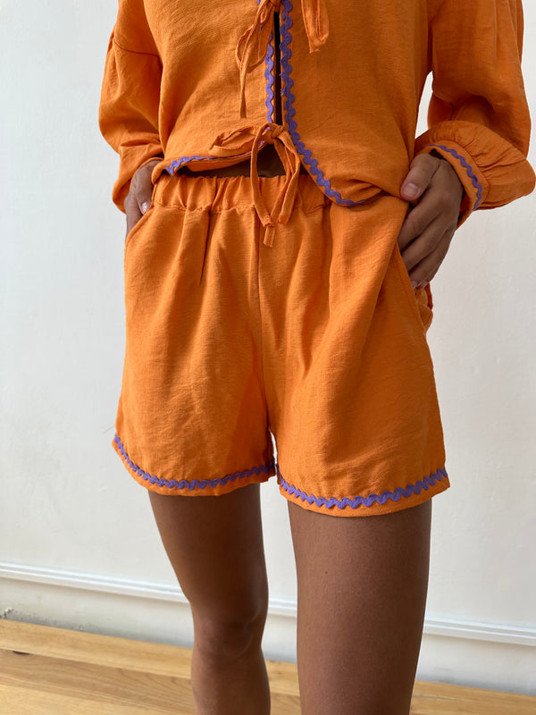 Marta Orange Shorts